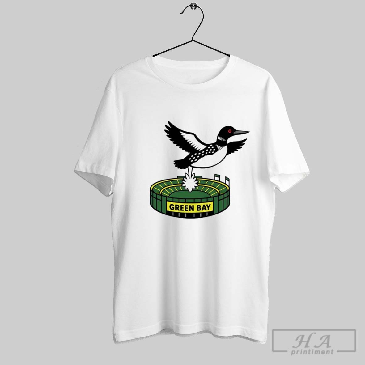 Loon Pooping On Green Bay Minnesota Funny Graphic Shirt