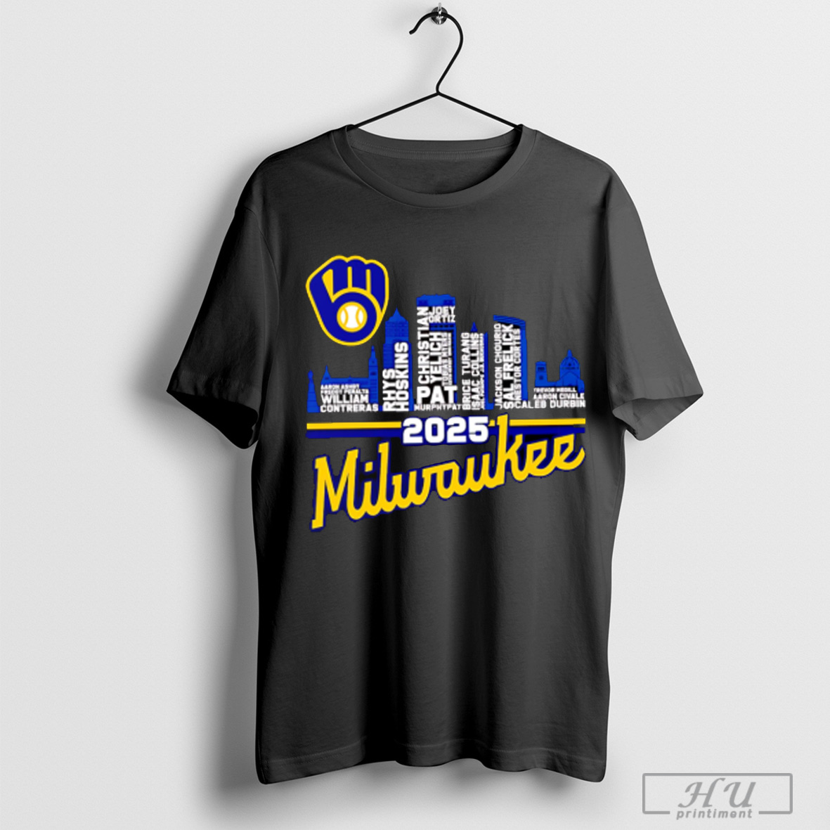 Milwaukee Brewers 2025 Skyline Name Shirt Sweatshirt