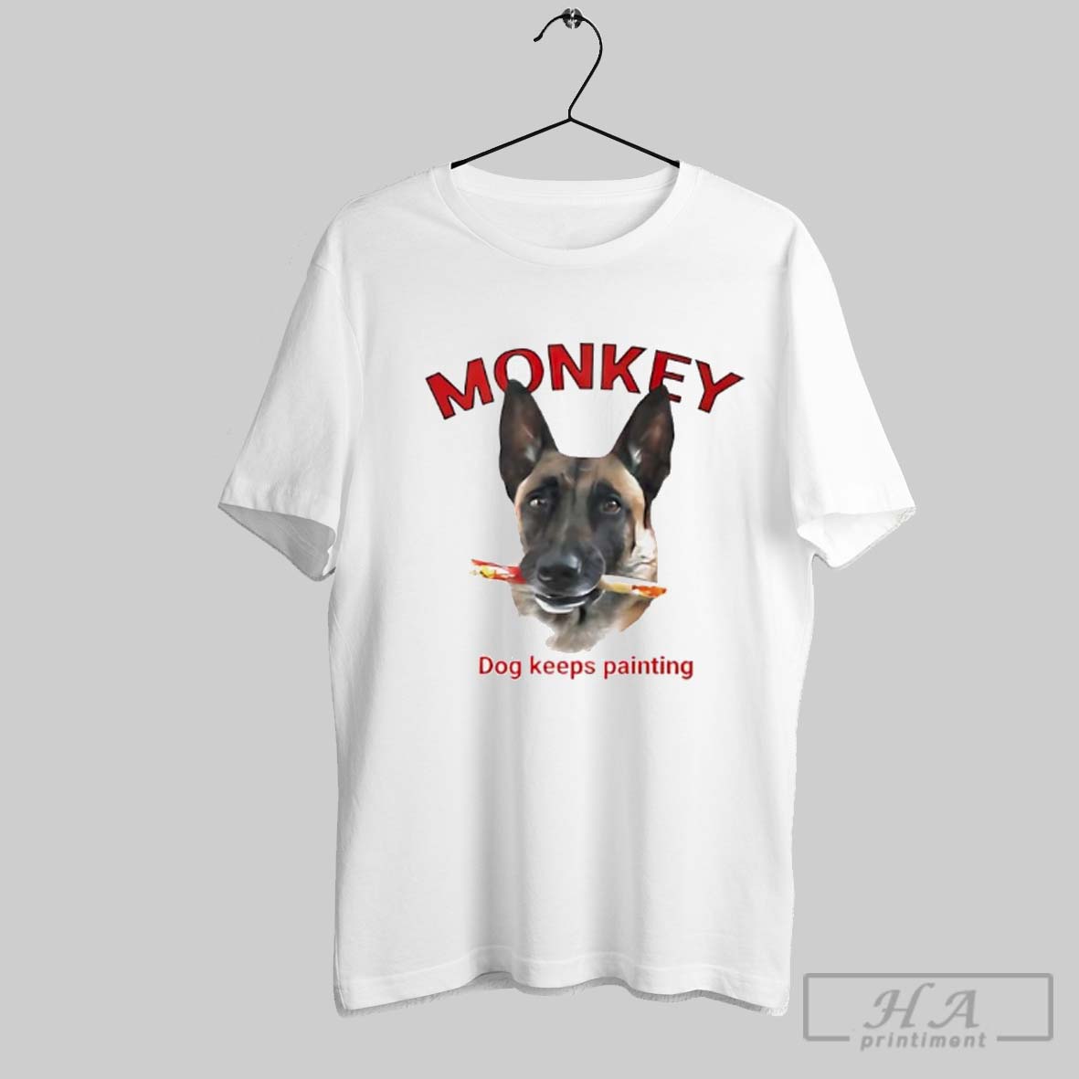 Monkey Dog Keeps Painting Shirt
