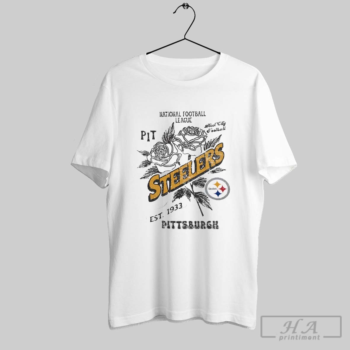 National Football League Pittsburgh Steelers Est 1933 Flowers Shirt