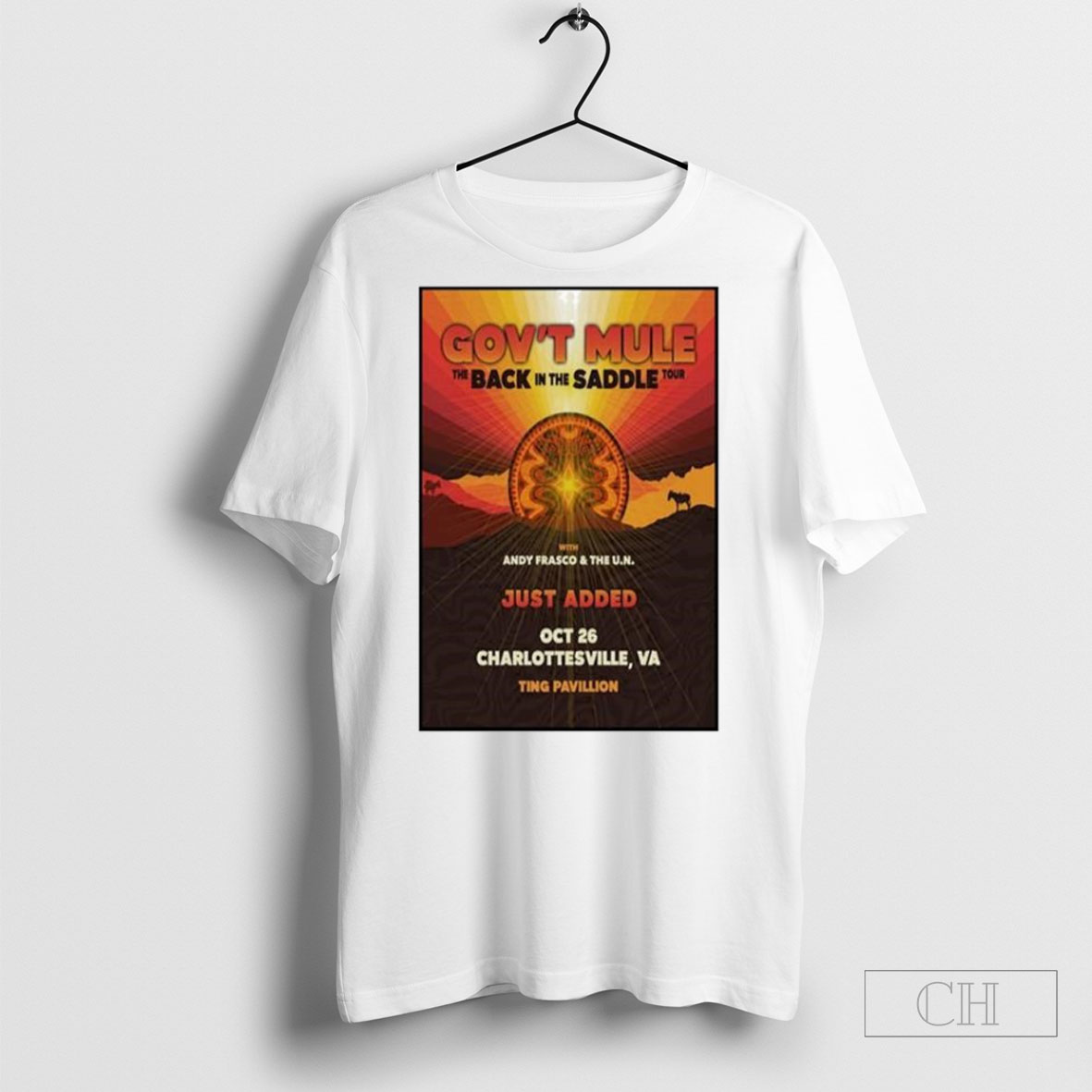 Official Govt Mule Tour Poster Ting Pavilion Charlottesville Va Oct 26 2025 T Shirt