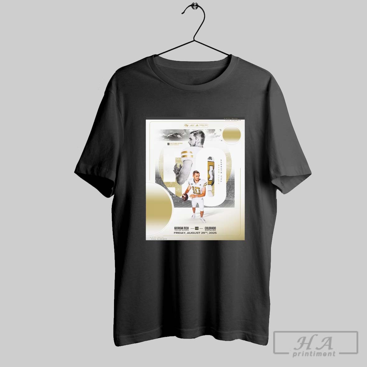 Official Haynes King Georgia Tech Yellow Jackets Vs Colorado Buffaloes Friday August 29th 2025 Poster T Shirt