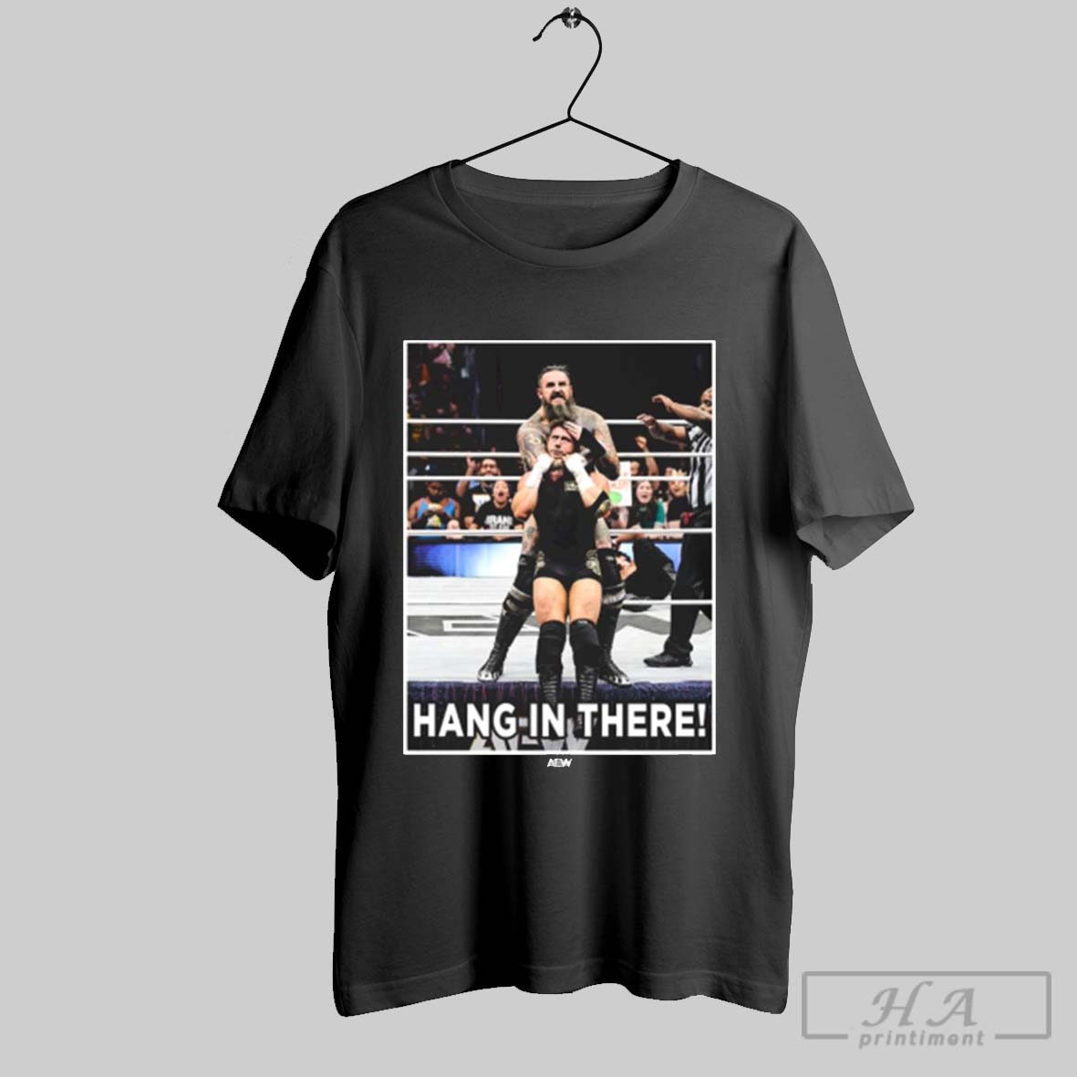 Official New Brody King All Elite Wrestling 2025 Hang In There Pro Wrestler Fan Gear House Of Black T Shirt