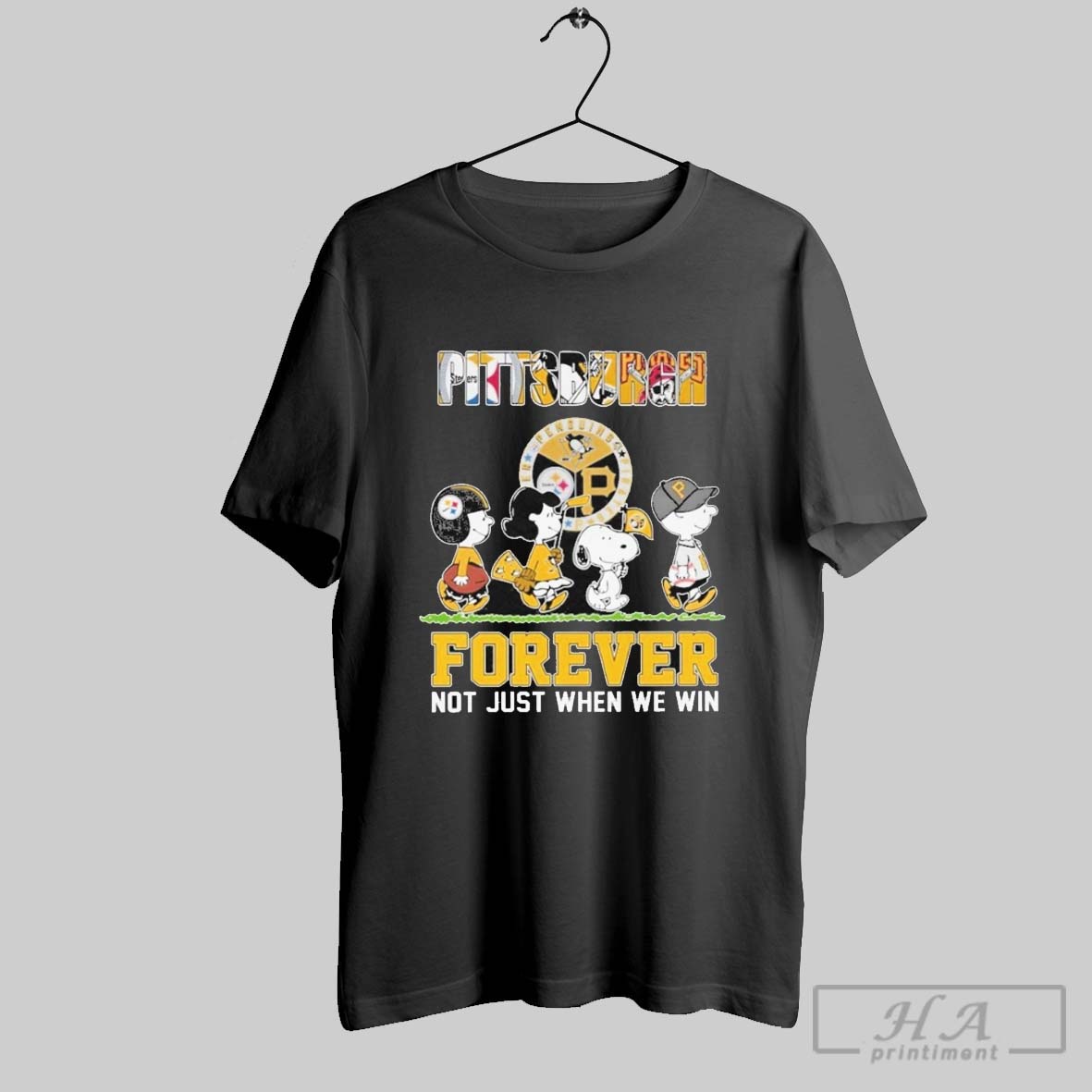 Official Pittsburgh Panthers The Peanuts Snoopy And Friends Forever Not Just When We Win Shirt