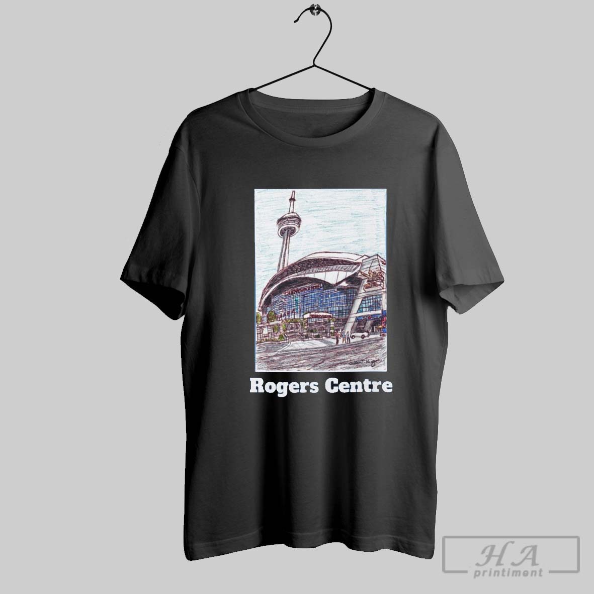 Official Rogers Centre Sketch Toronto Ontario Canada Painting T Shirt