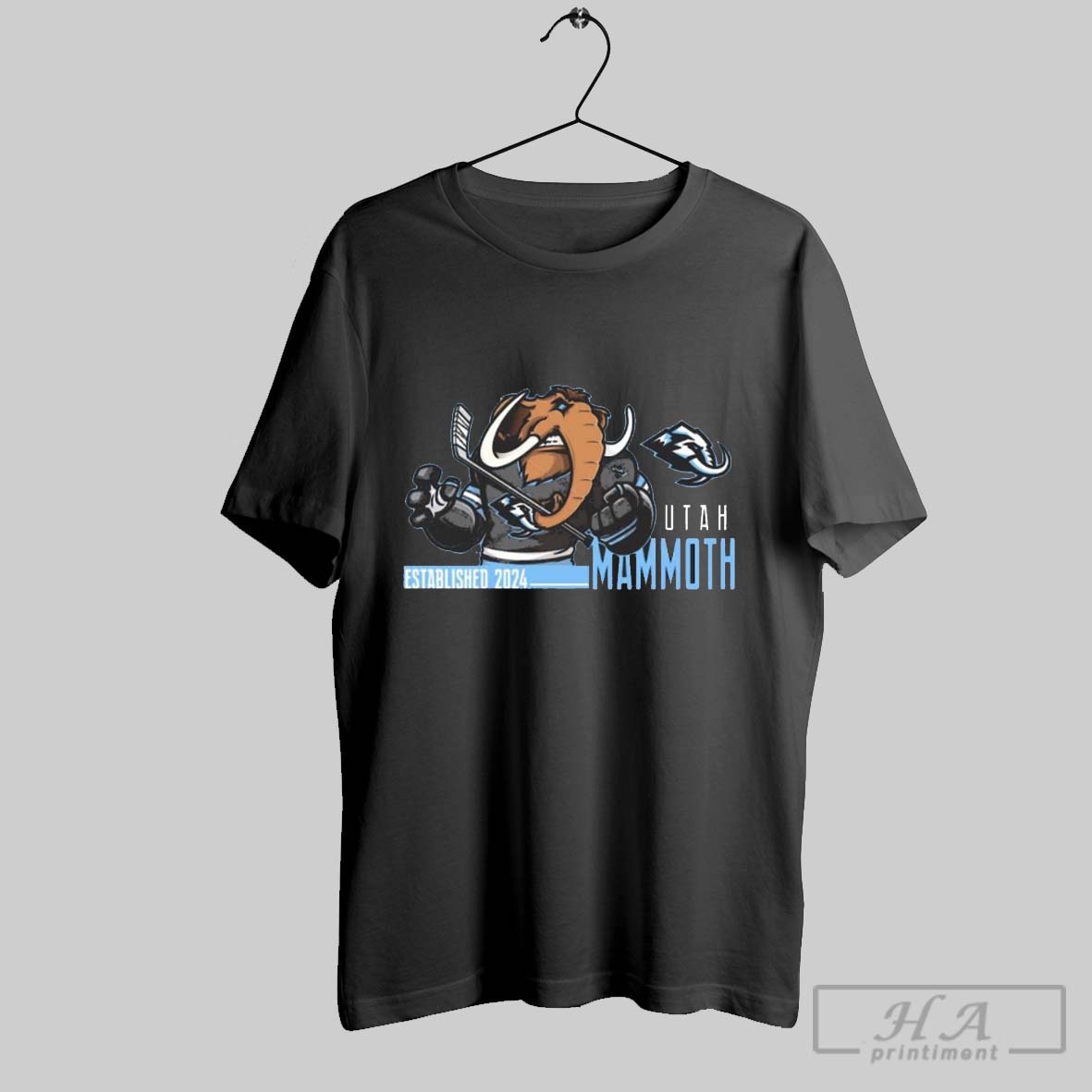 Official Utah Mammoth Hockey Logo Salt Lake City Nhl 202425 Season Fan Gear T Shirt