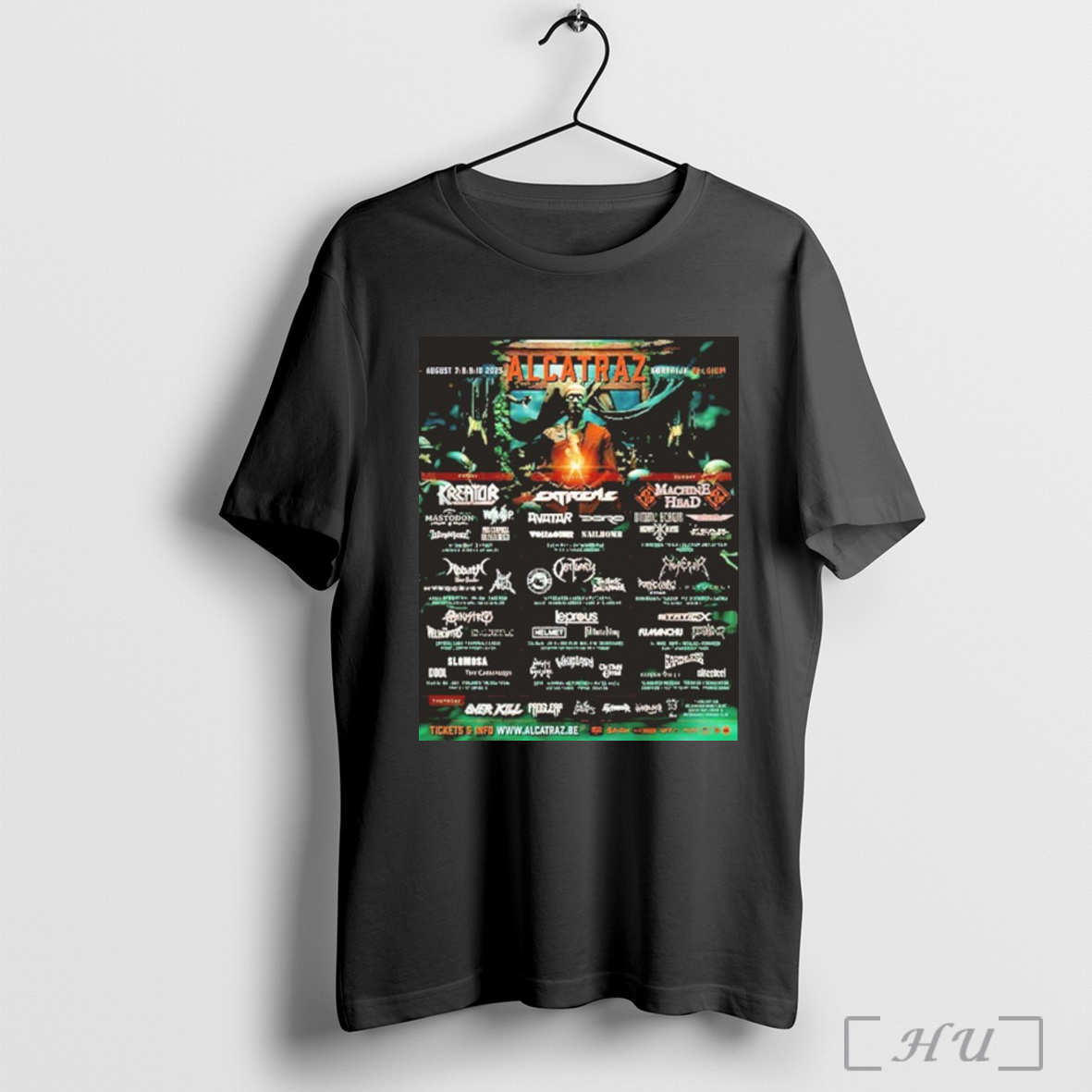 Officials Alcatraz Festival 2025 Poster Full Lineup In Kortrijk Belgium On August 7th 8th And 9th 10th 2025 Washed T Shirt Sweatshirt