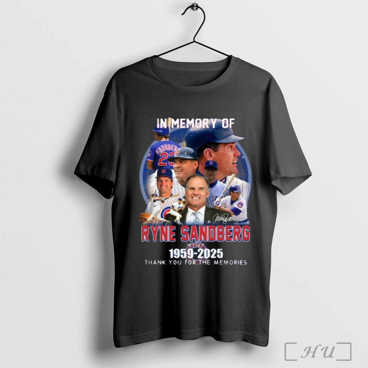 Officials Chicago Cubs In Memory Of Ryne Sandberg 1959 2025 Thank You For The Memories Signature T Shirt Sweatshirt