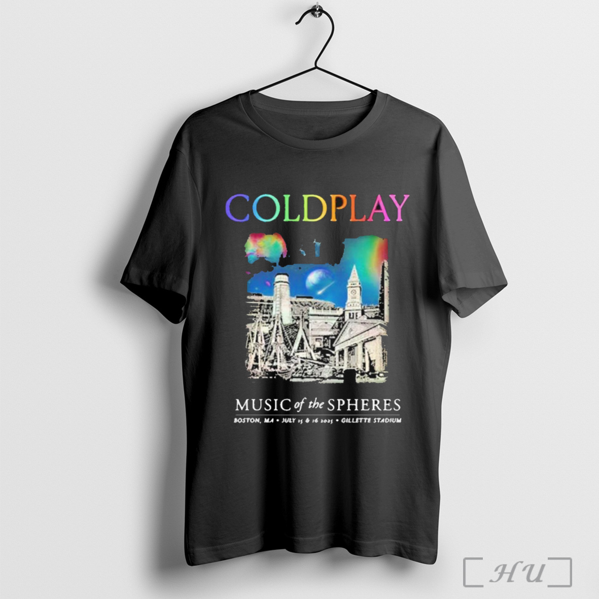 Officials Coldplay July 15 16 2025 Boston Music Of The Spheres T Shirt Sweatshirt