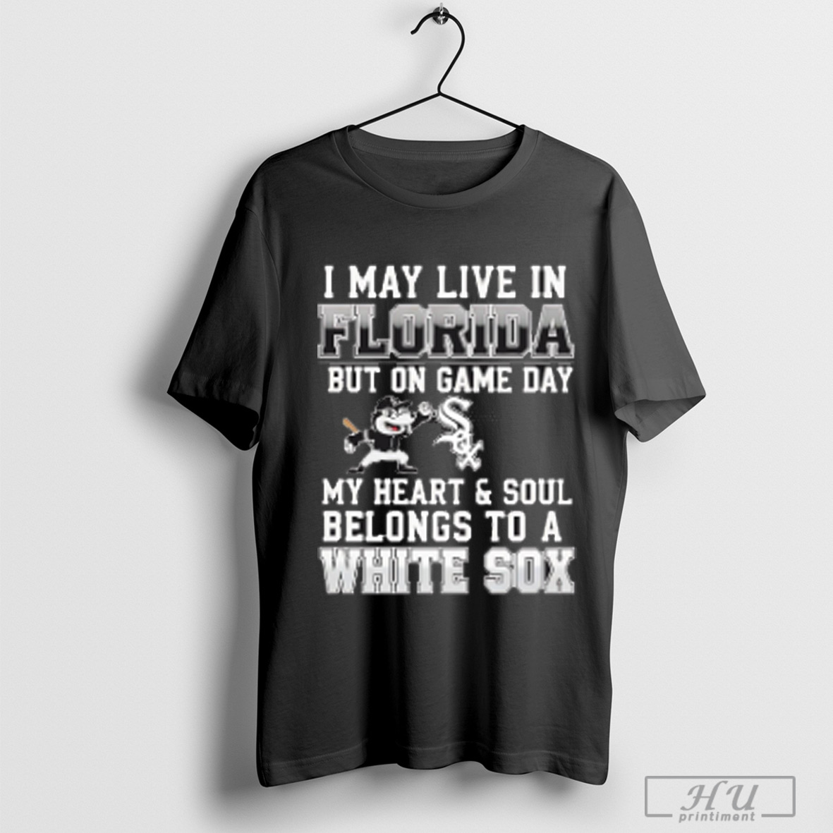 Officials I May Live In Florida But On Game Day My Heart And Soul Belongs To The Chicago White Sox T Shirt Sweatshirt