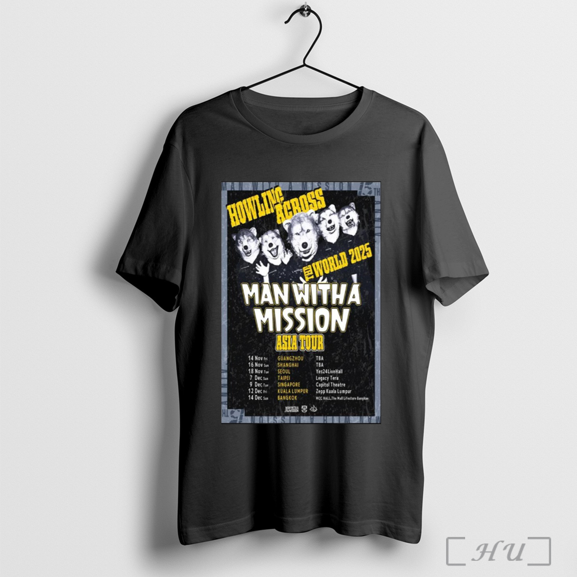 Officials Man With A Mission Howling Across The World 2025 Asia Tour Poster T Shirt Sweatshirt
