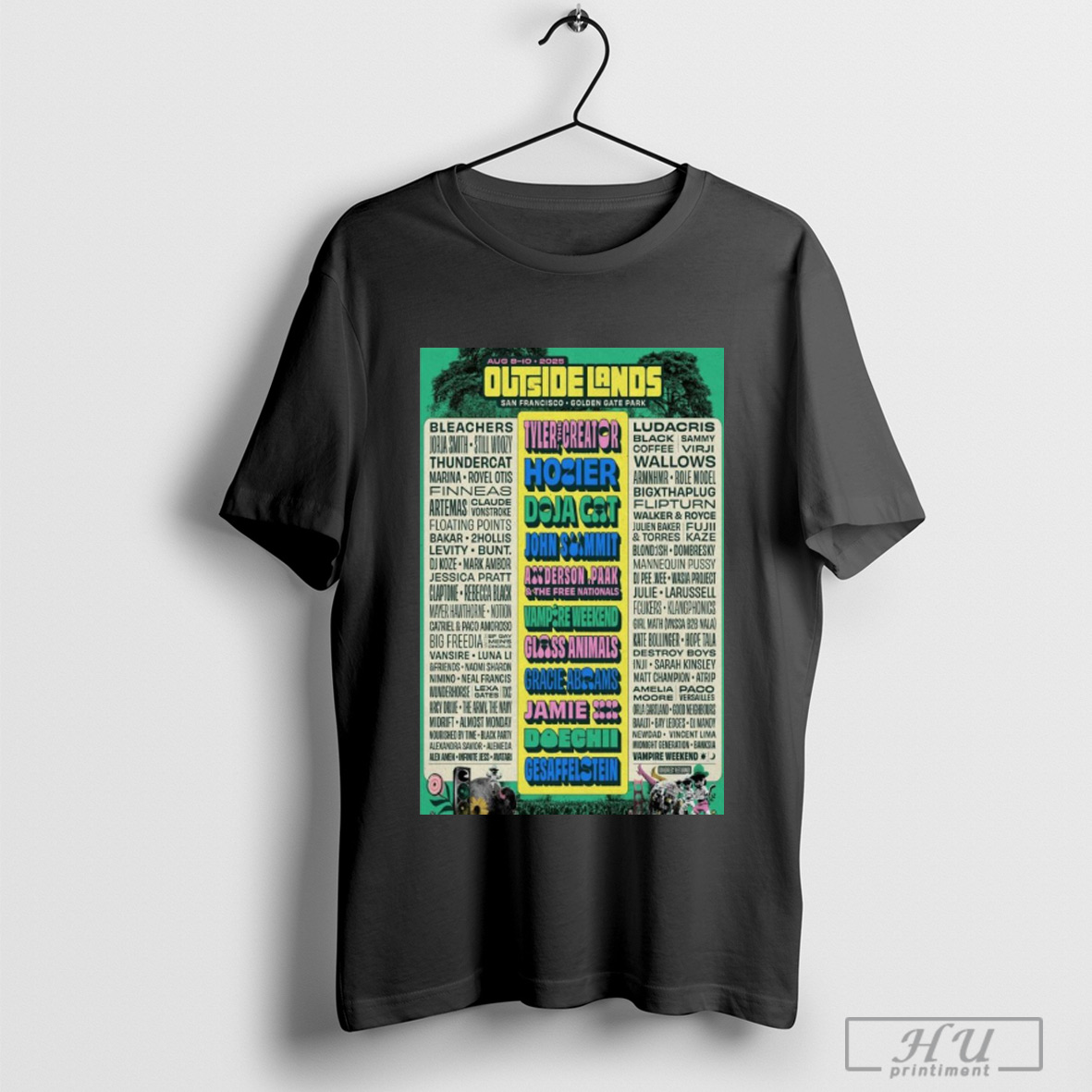 Officials Outside Lands San Francisco Ca Aug 8 10 2025 Golden Gate Park Tour Poster T Shirt Sweatshirt