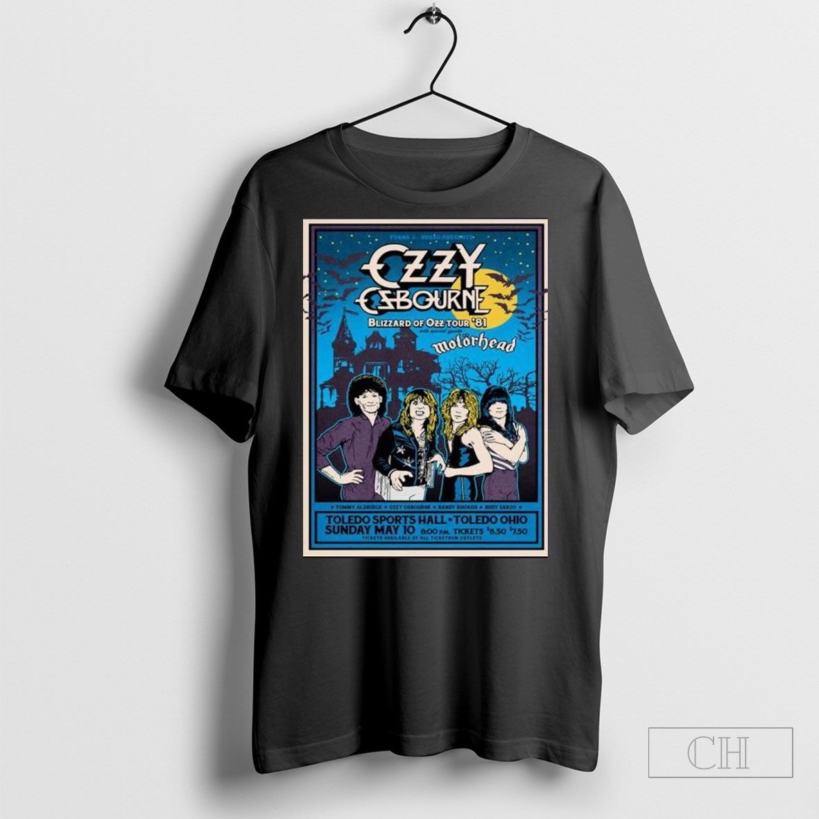 Ozzy Osbourne Blizzard Of Ozz Tour 81 Motorhead T Shirt