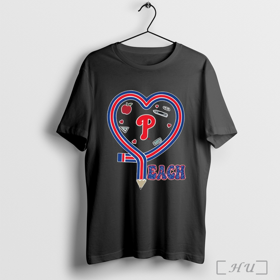 Philadelphia Phillies Heart Peach Logo T Shirt Sweatshirt