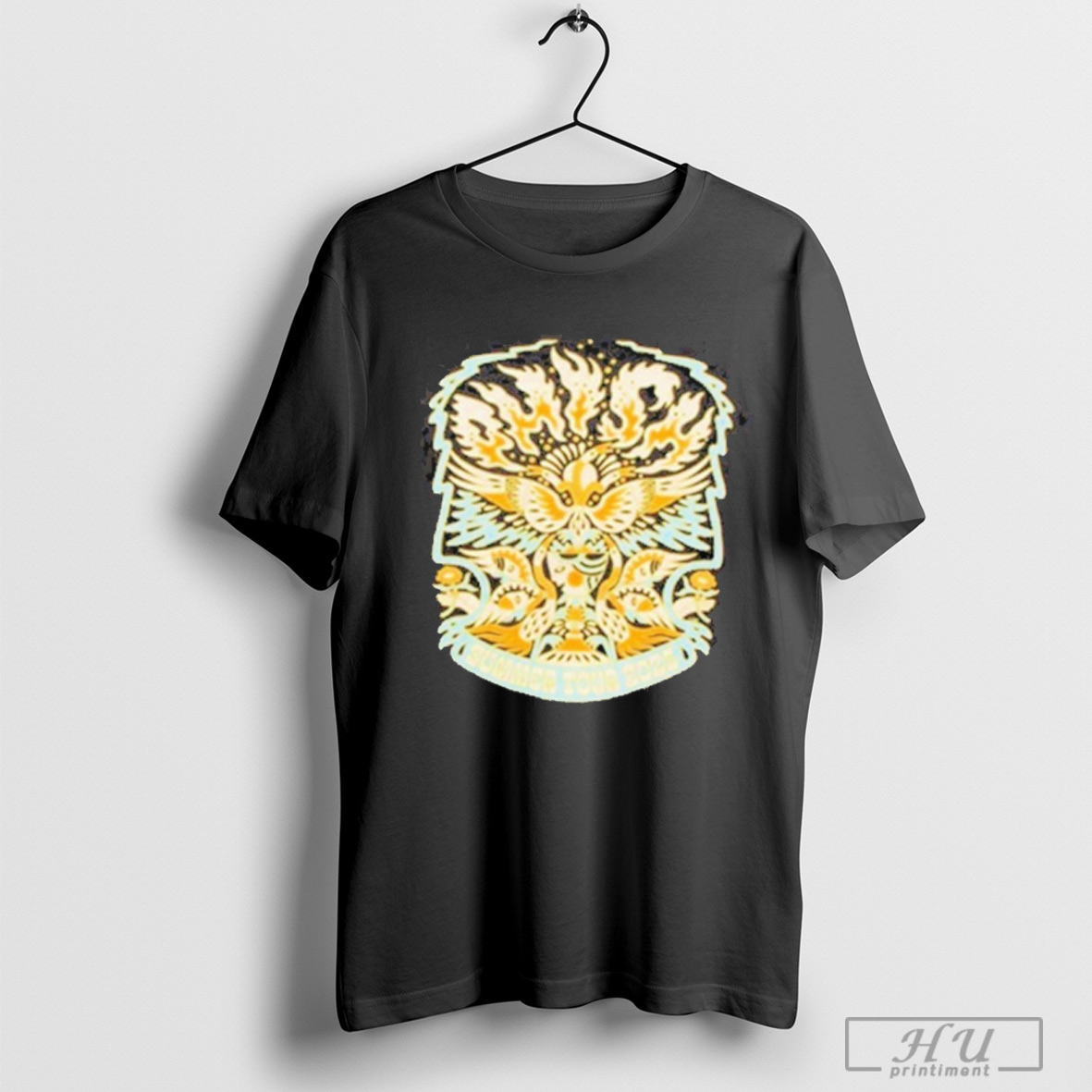 Phish Summer Tour 2025 Flaming Bird T Shirt Sweatshirt