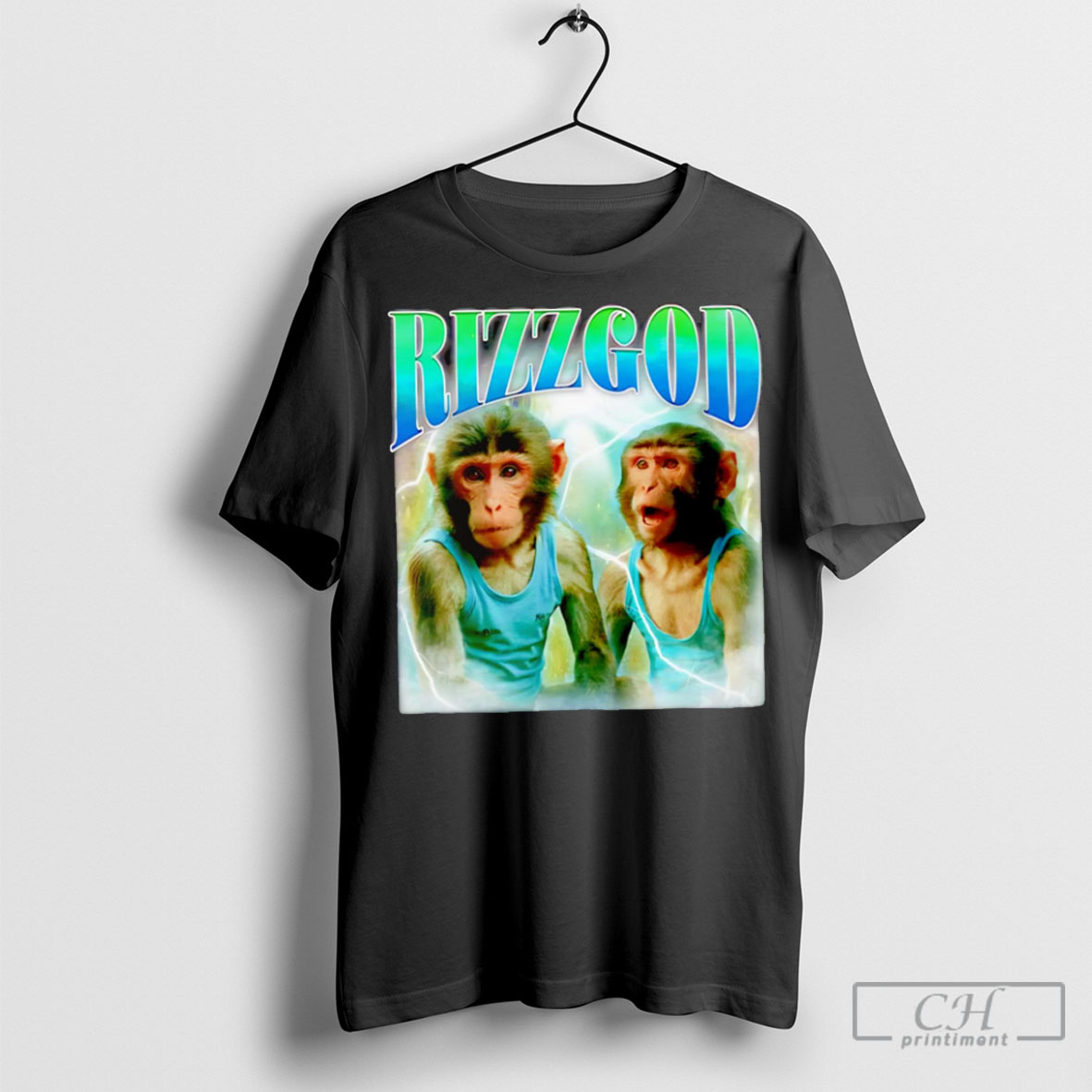 Rizzgod Monkey Bootleg Tee Shirt Sweatshirt