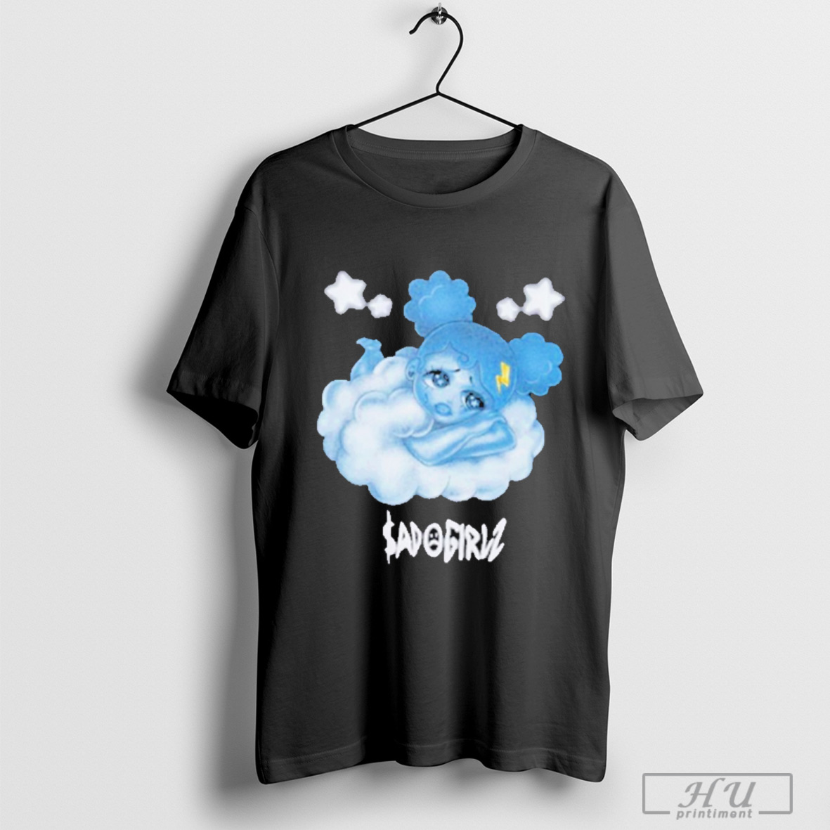 Sad Girlz Blue Airbrush 2025 T Shirt Sweatshirt