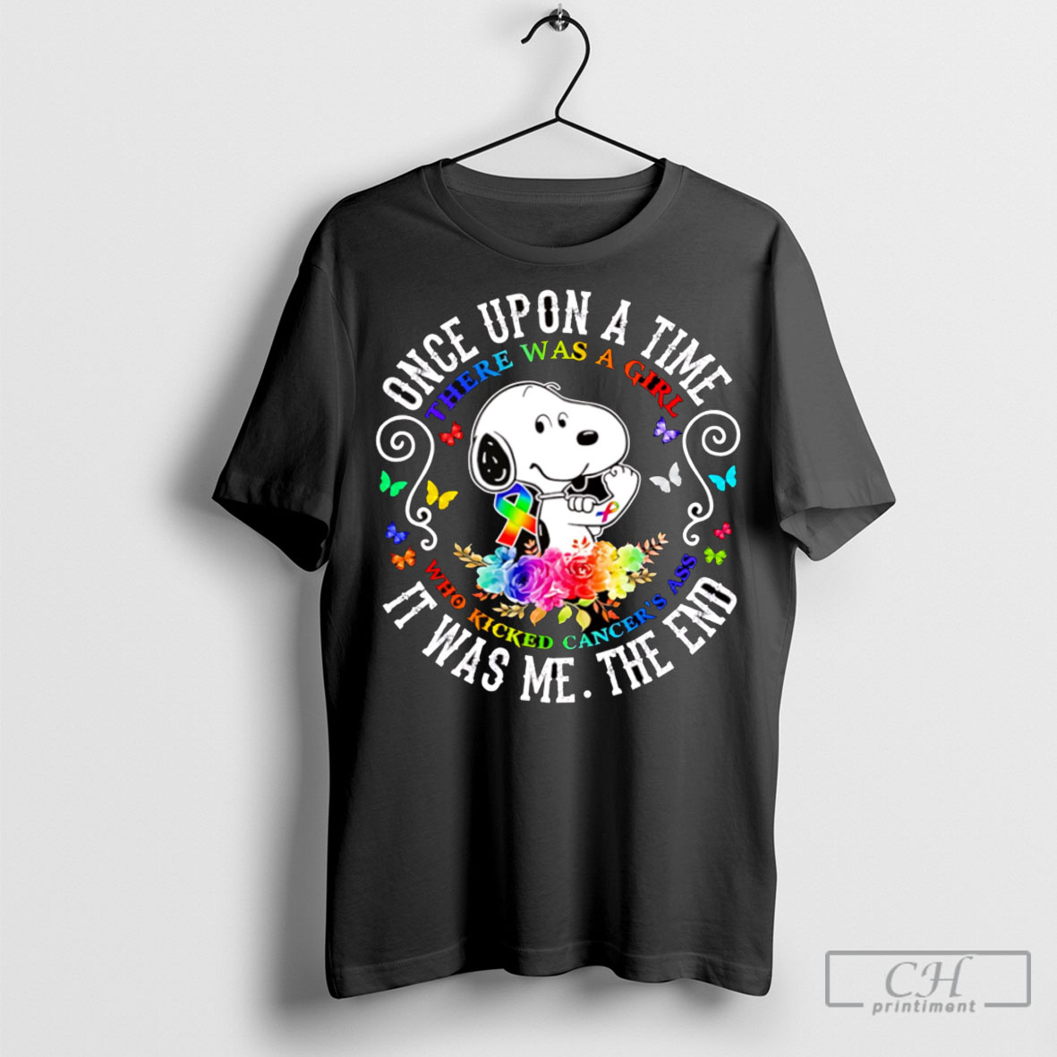 Snoopy Once Upon A Time There Was A Girl Who Kicked Cancers Ass Tee Shirt Sweatshirt