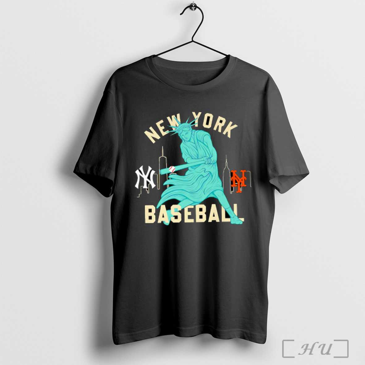 Statue Of Liberty New York Baseball Yankees And Mets Logo T Shirt Sweatshirt