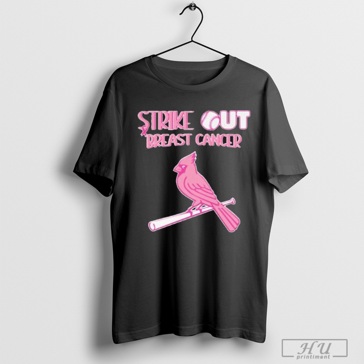 Strike Out Breast Cancer X St Louis Cardinals Logo T Shirt Sweatshirt