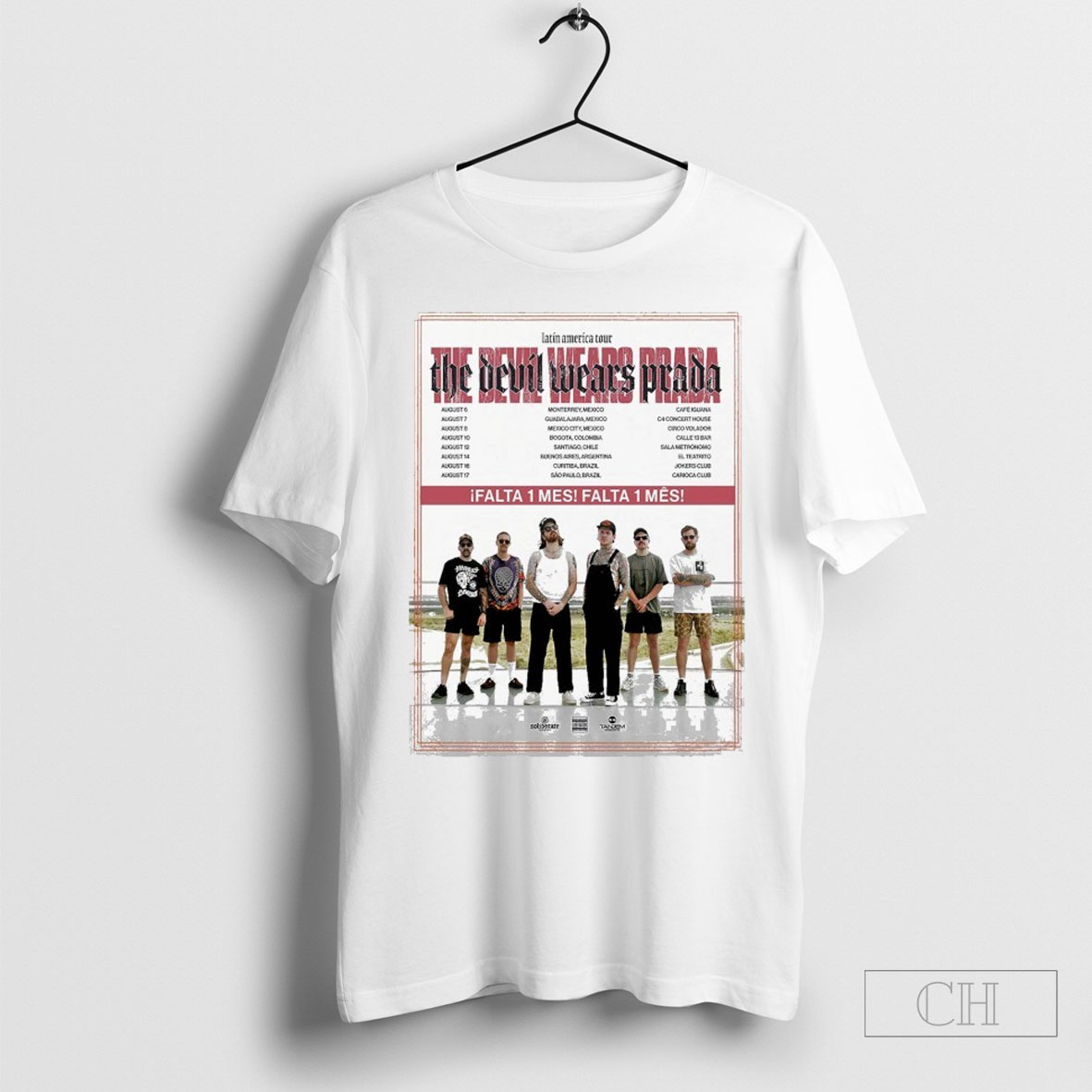 The Devil Wears Prada Latin America Tour 2025 Dates T Shirt