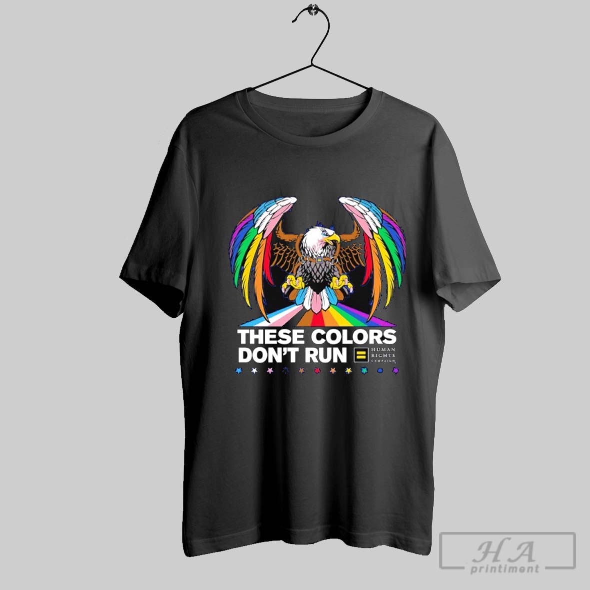 These Colors Dont Run Rainbow Eagle Pride Shirt