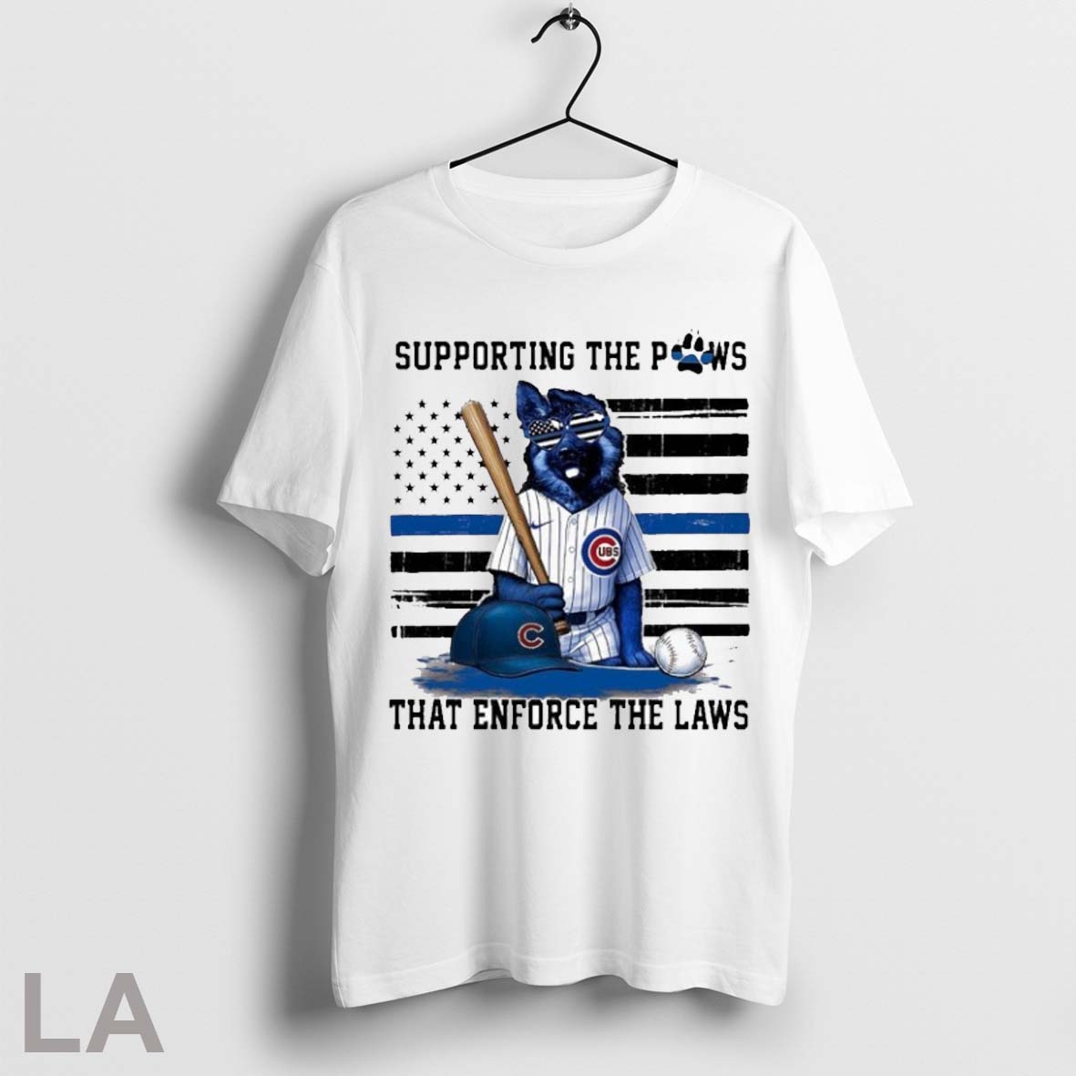 Top Chicago Cubs Supporting The Paws That Enforce The Laws T Shirt Sweatshirt Hoodie Shirt