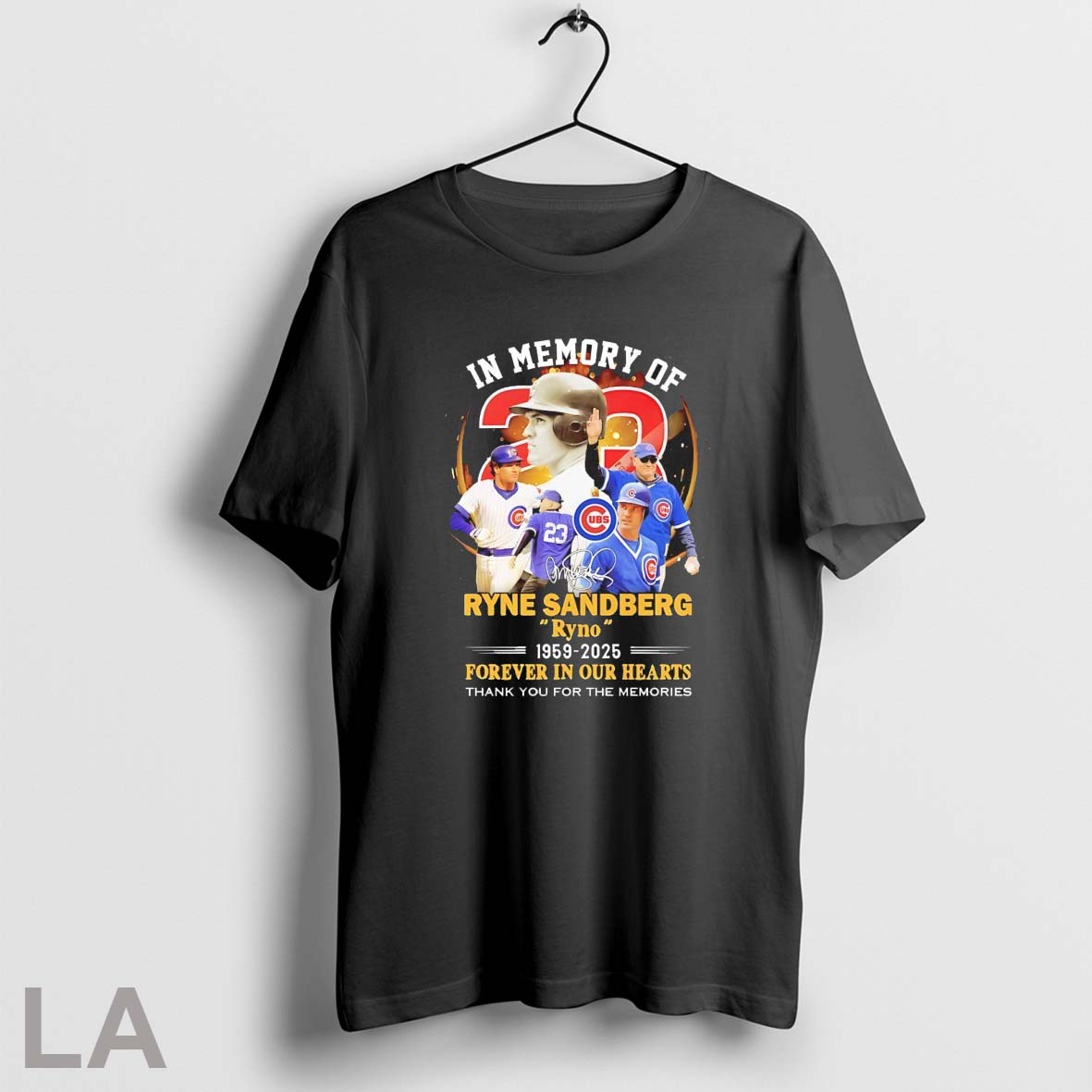 Top In Memory Of Ryne Sandberg Ryno 1959 2025 Forever In Our Hearts T Shirt Sweatshirt Hoodie Shirt