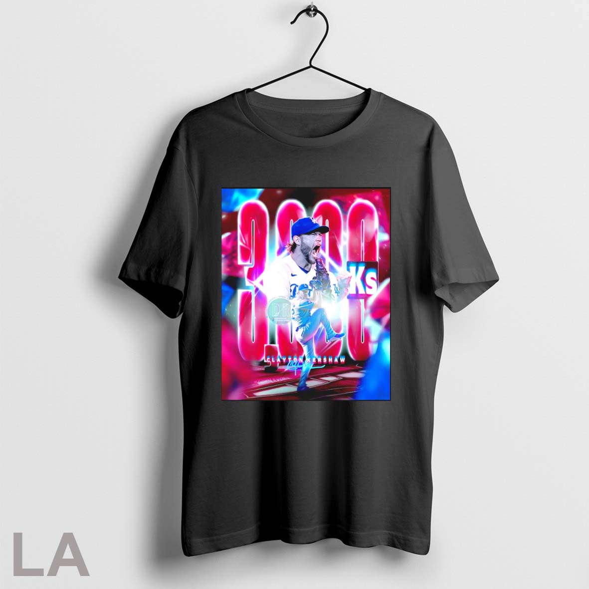 Top Los Angeles Dodgers Clayton Kershaw 3000 Career Strikeouts T Shirt Sweatshirt Hoodie Shirt