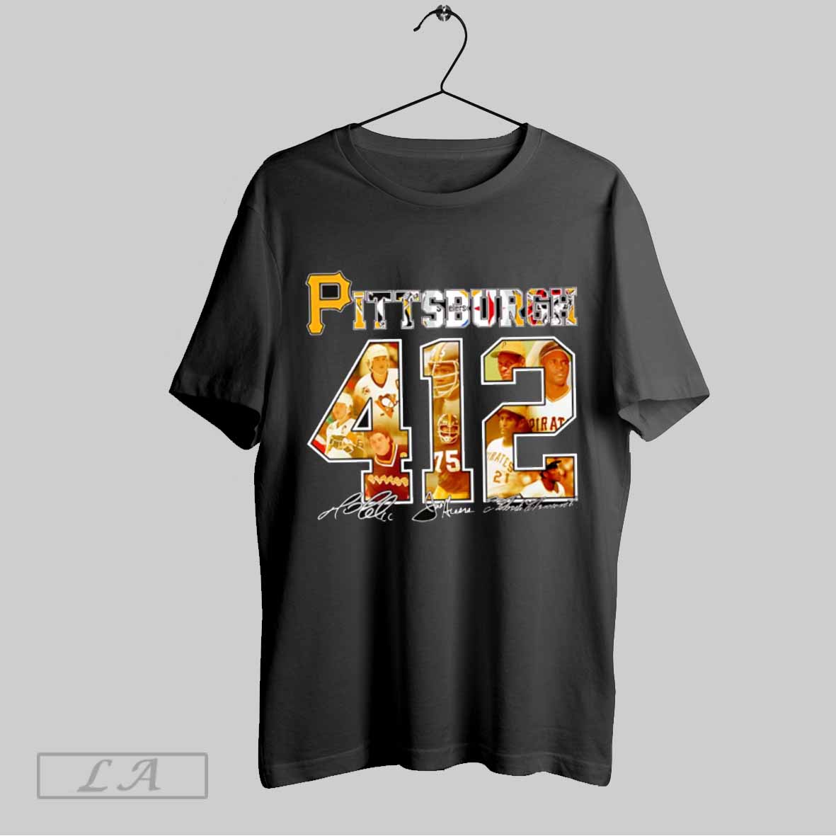 Top Pittsburgh 412 Signature T Shirt Sweatshirt Tee Shirt
