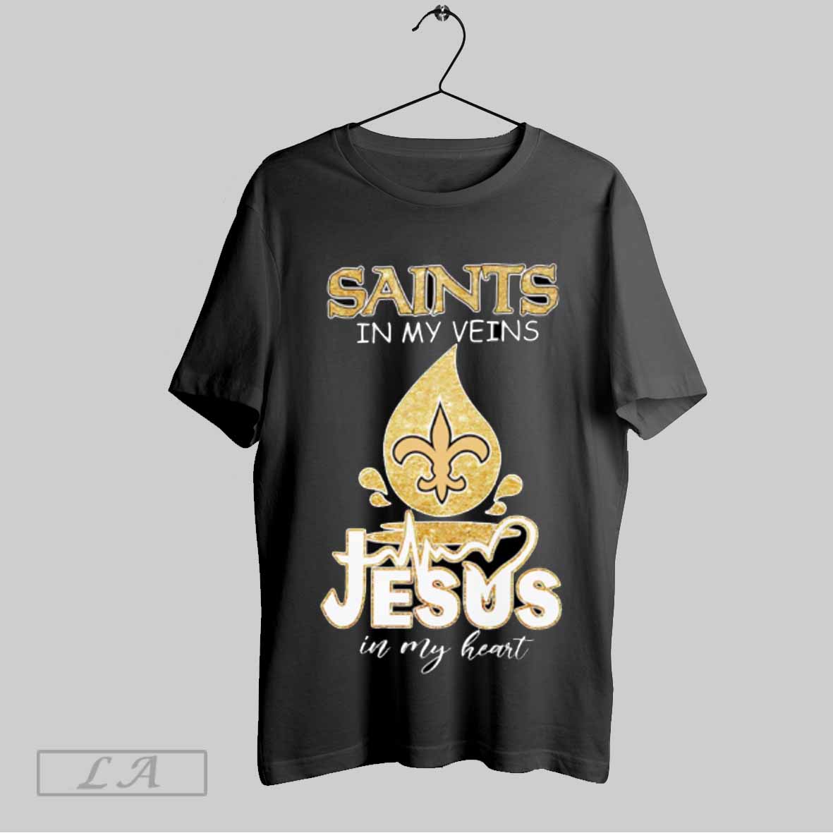 Top Saints In My Veins Jesus In My Heart Diamond Blood T Shirt Sweatshirt Tee Shirt