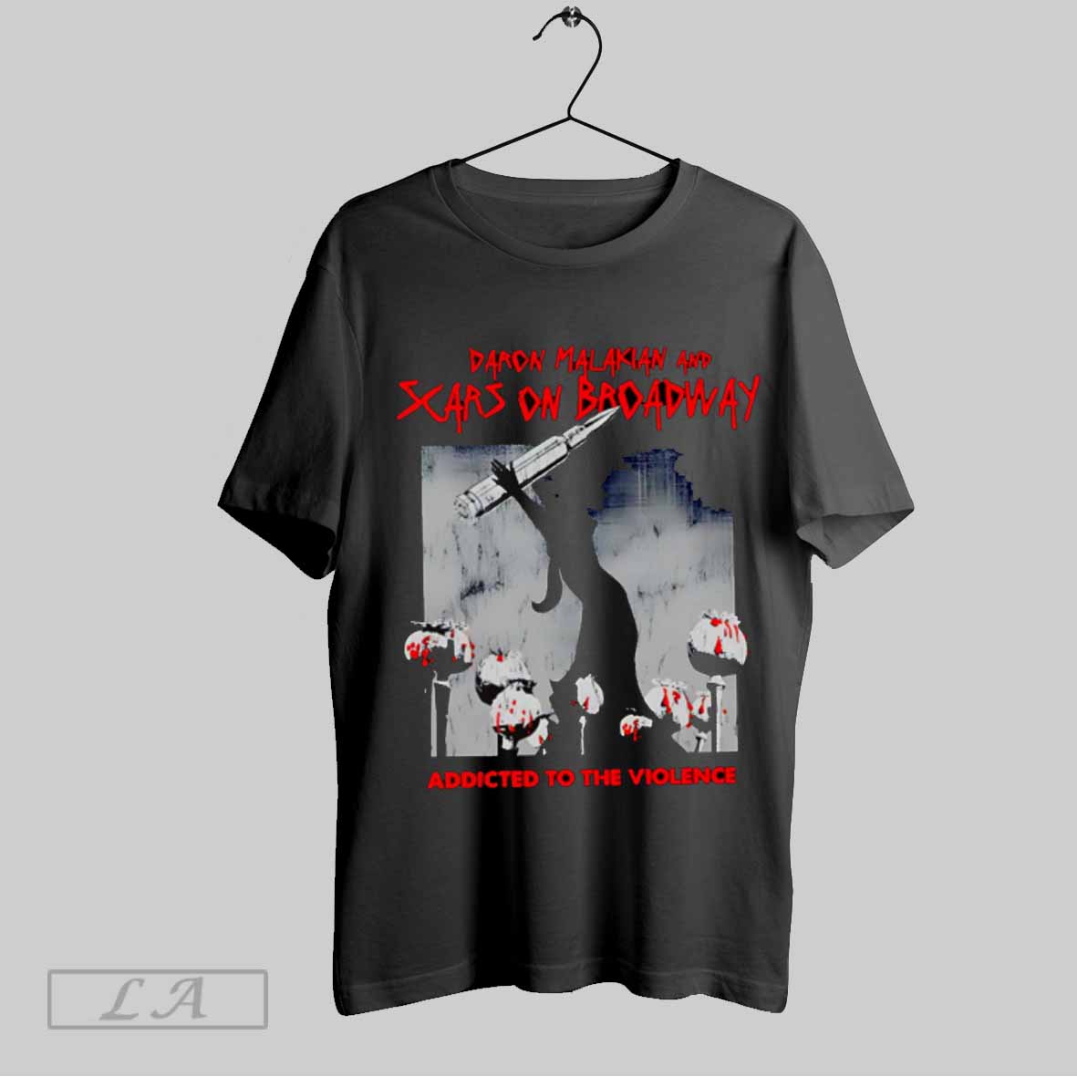 Top Scars On Broadway Addicted To The Violence Grey T Shirt Sweatshirt Tee Shirt