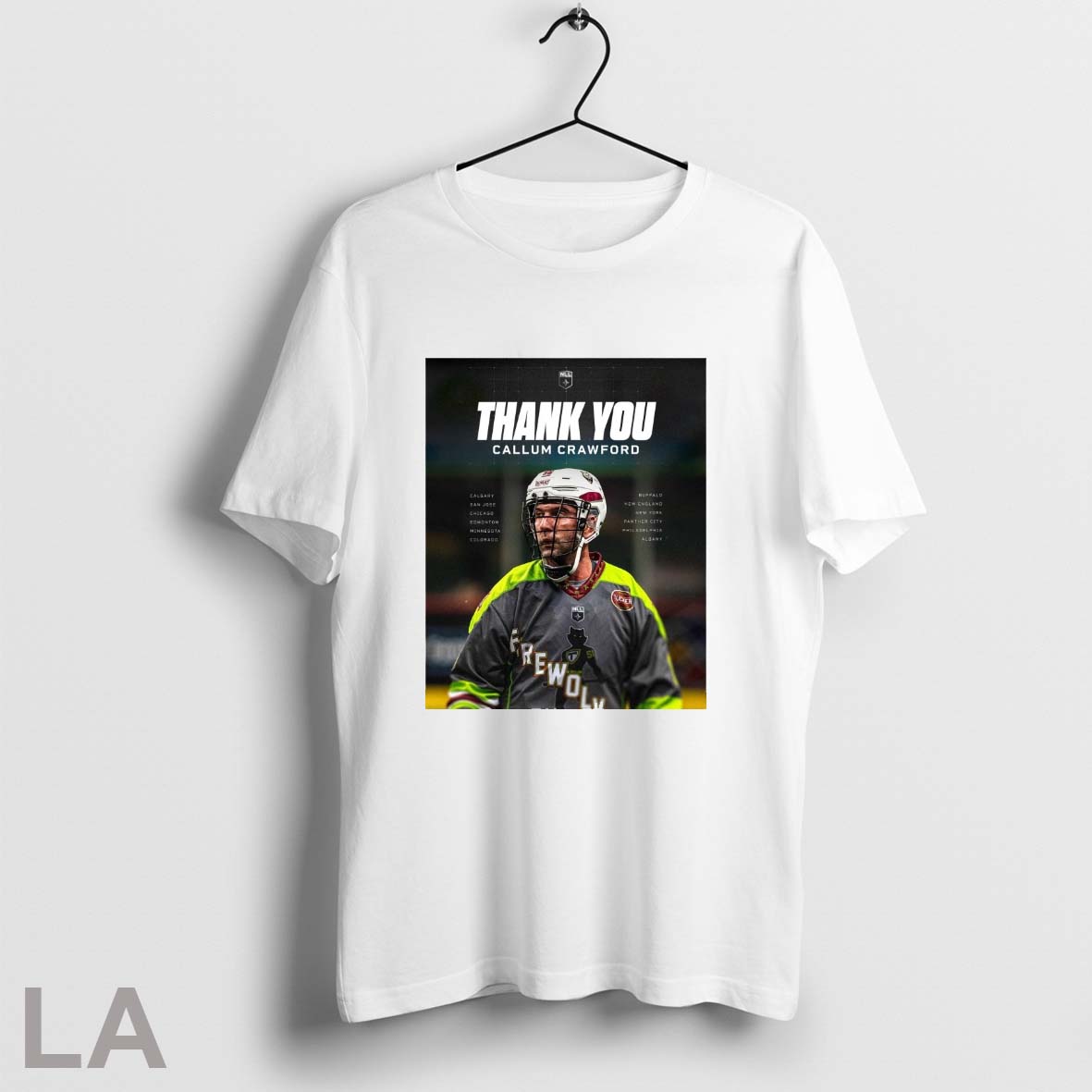 Top Thank You National Lacrosse League Nll Honoring Player Callum Crawford Poster T Shirt Sweatshirt Hoodie Shirt
