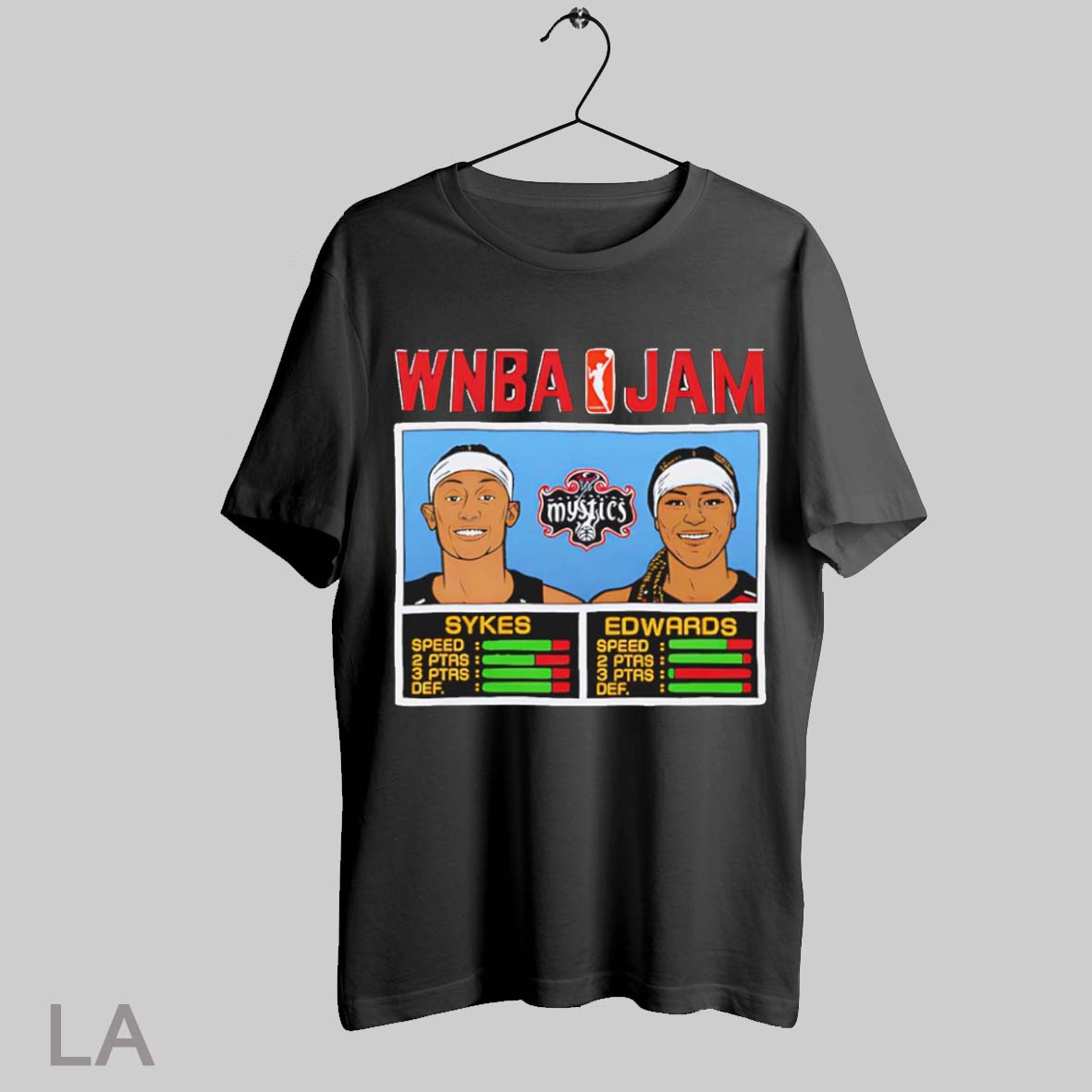 Top Wnba Jam Mystics Sykes And Edwards T Shirt Sweatshirt Hoodie Shirt