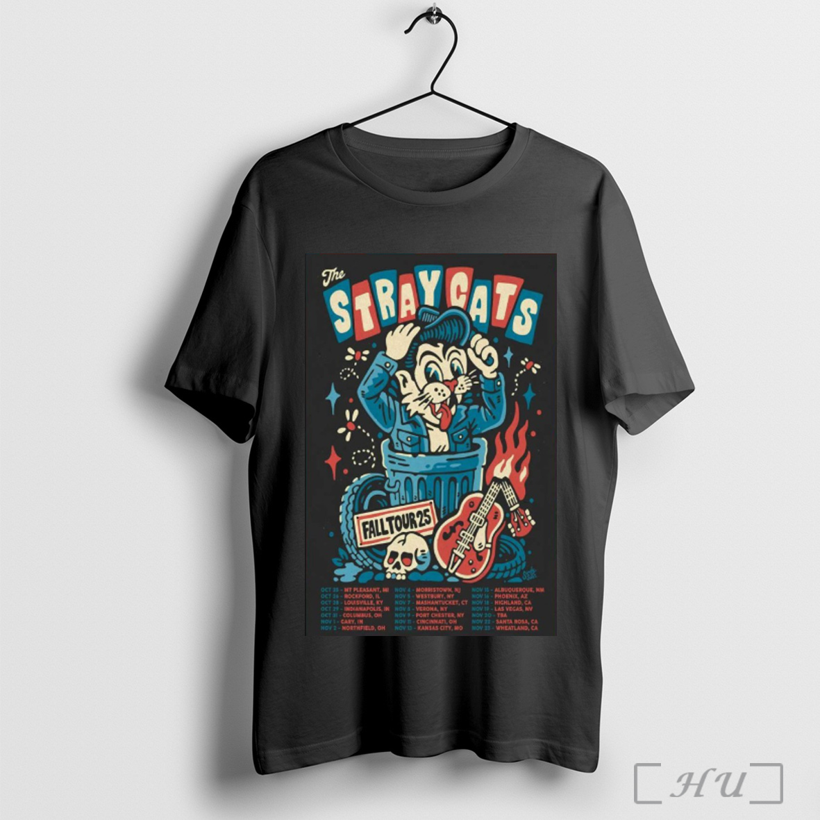 Tour The Stray Cats 2025 Poster T Shirt Sweatshirt