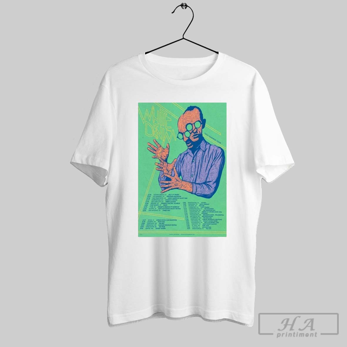 White Denim 2025 Summer Tour Dates T Shirts