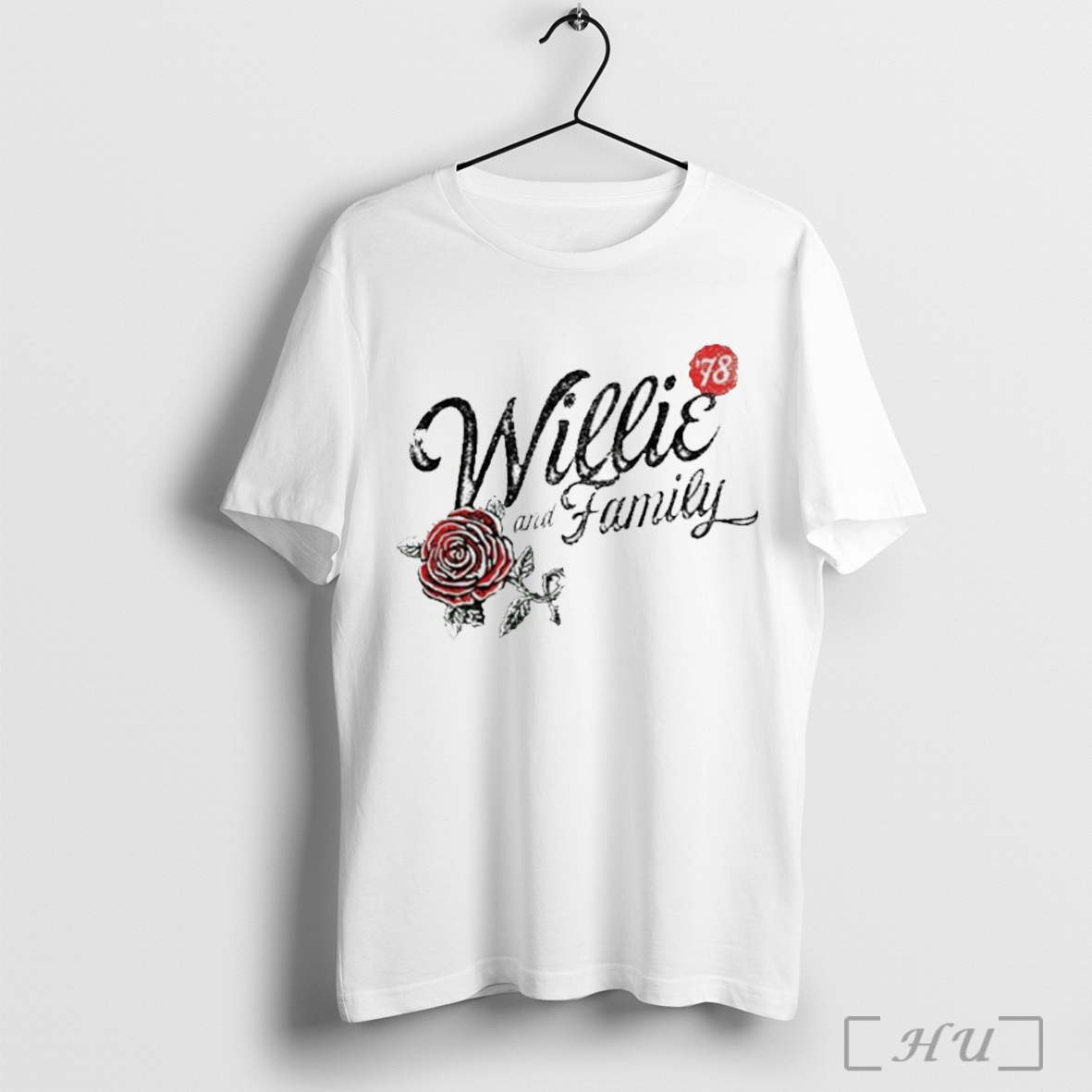 Willie Nelson Ladies Willie Family 78 Roses Shirt Sweatshirt