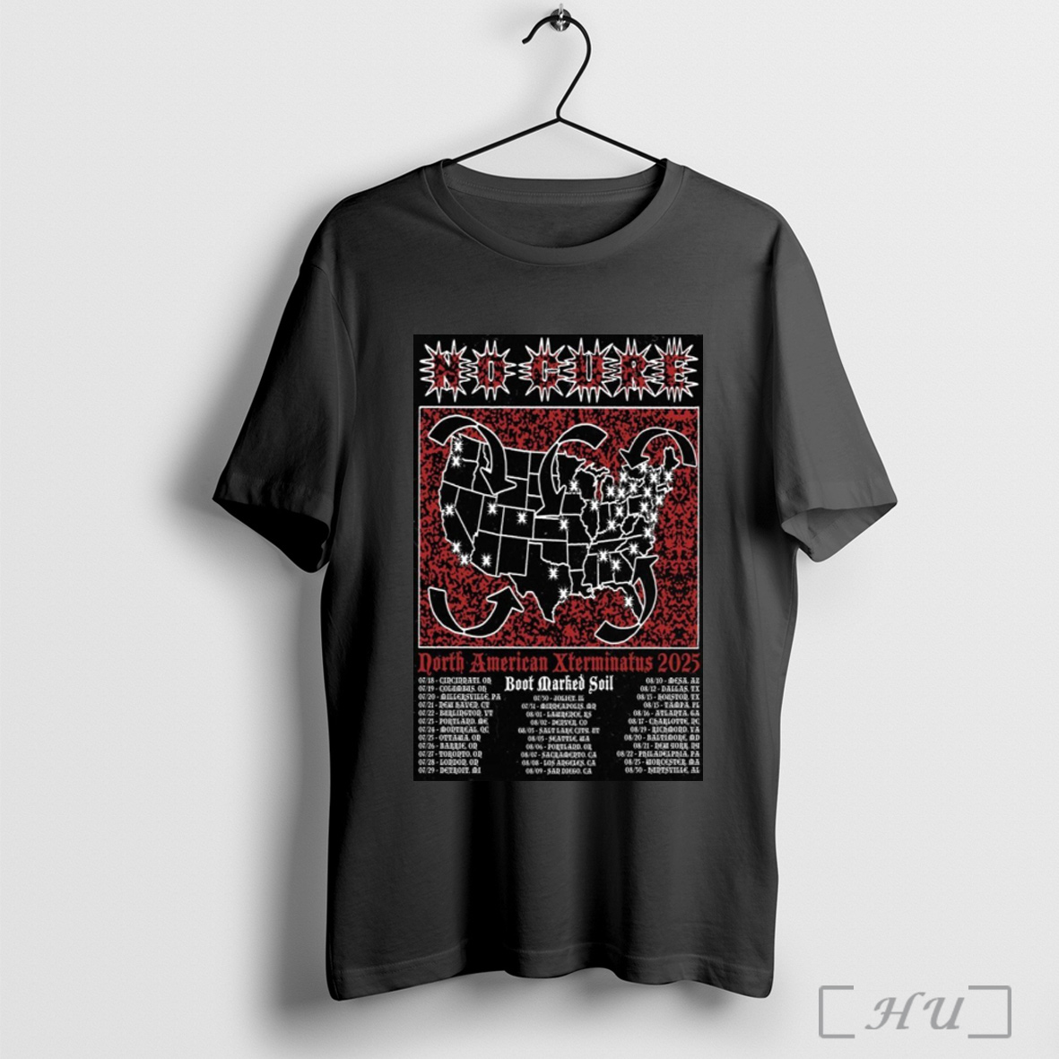 Xxx Xtermina Tour No Cure 2025 Poster T Shirt Sweatshirt