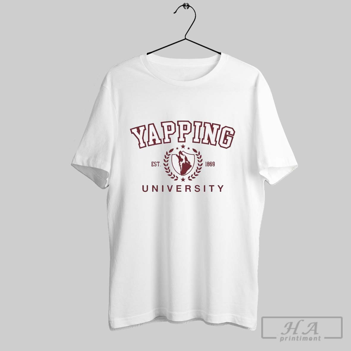 Yapping University Micro Rib Est 1869 T Shirts