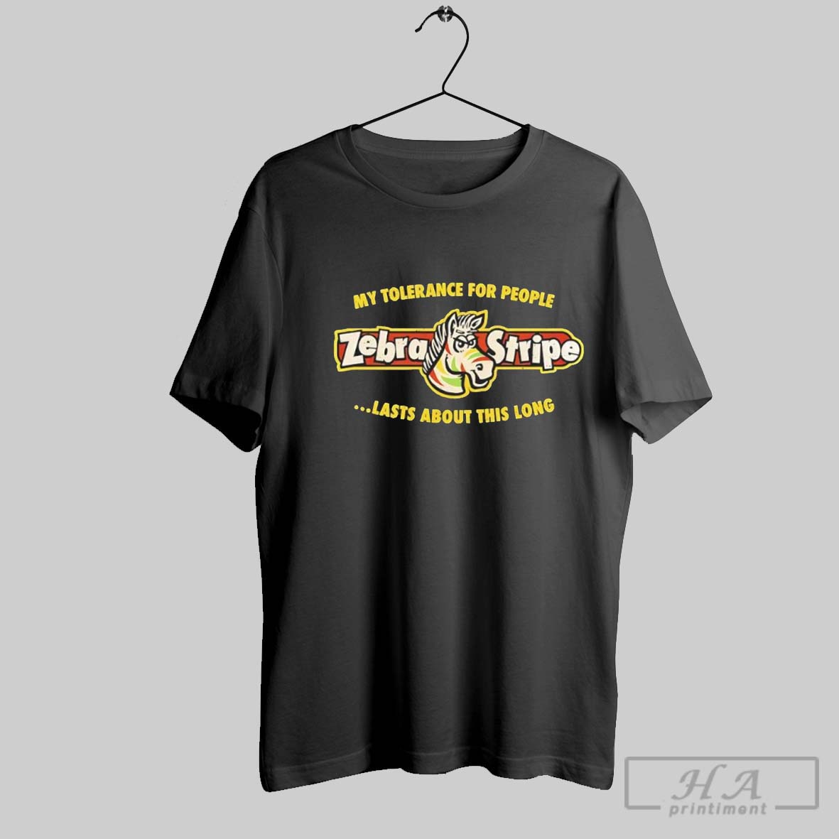 Zebra Striped My Tolerance For People Shirt