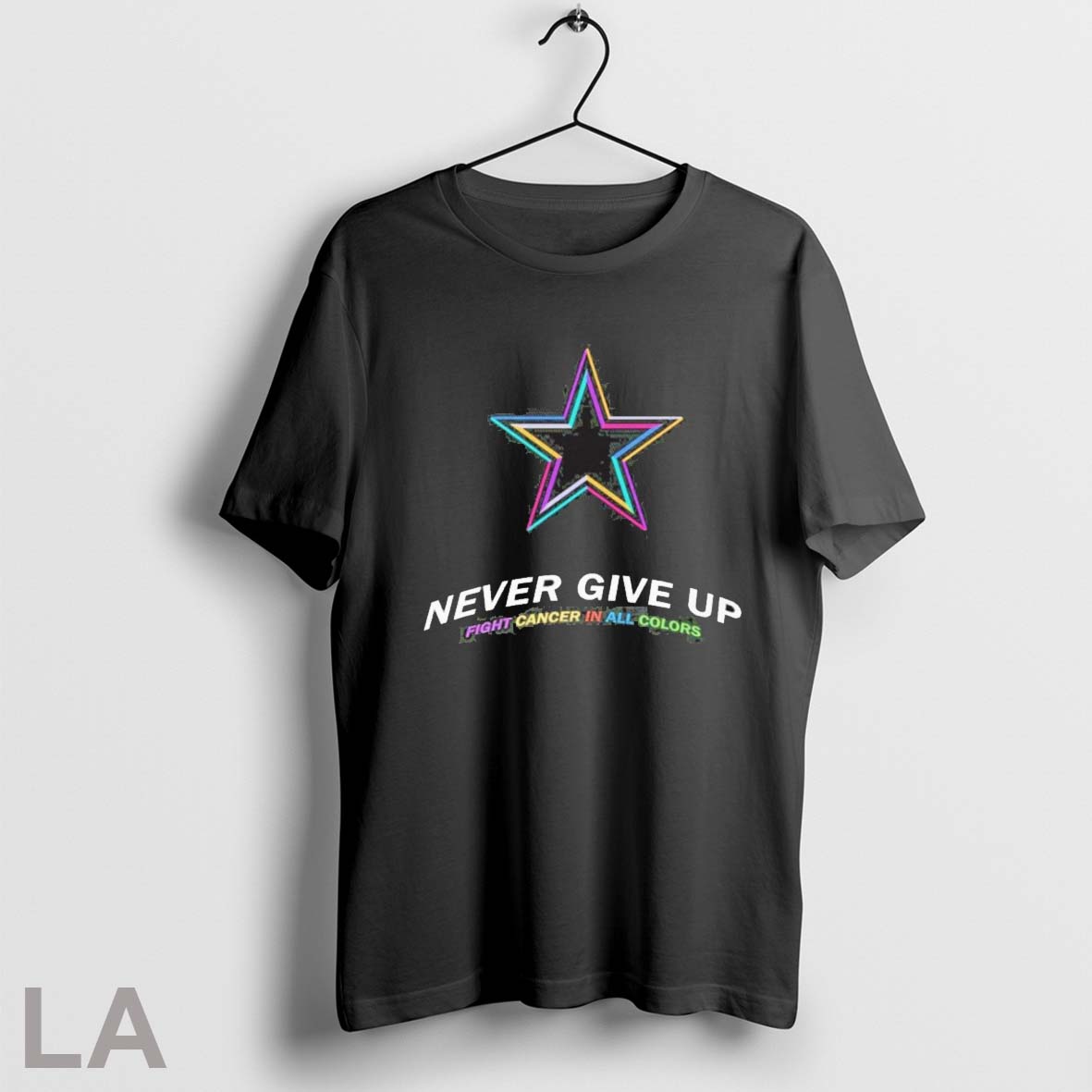 2025 Dallas Cowboys Never Give Up Fight Cancer In All Colors Shirt