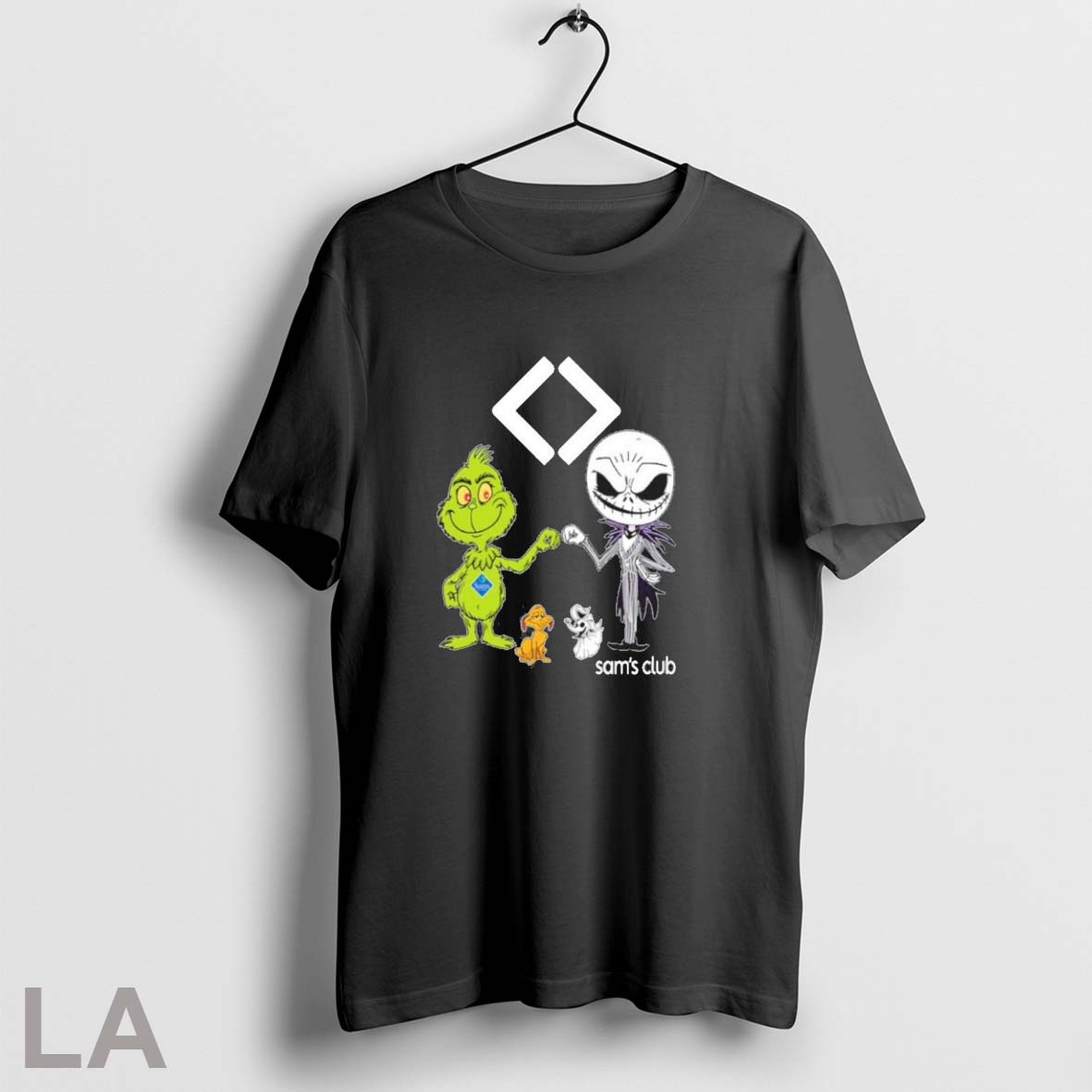2025 Grinch X Jack Skellington Fist Bump Friends Sams Club Shirt