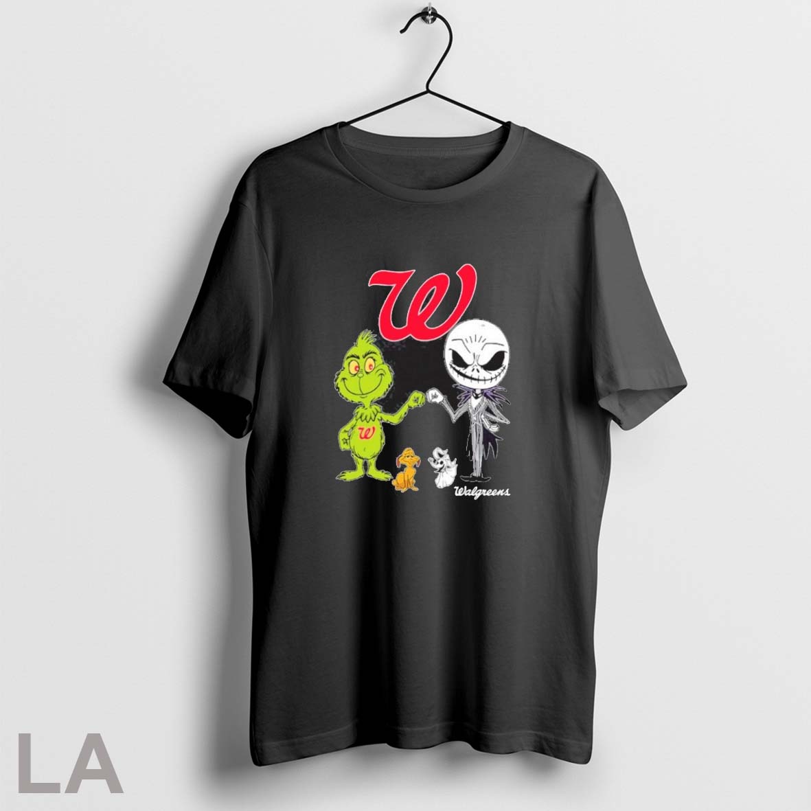 2025 Grinch X Jack Skellington Fist Bump Friends Walgreens Shirt