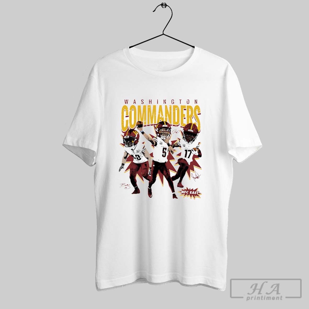 2025 Washington Commanders Nfc East Jayden Daniels And Terry Mclaurin Player Shirt Hoodie Sweater Longsleeve And V Neck T Shirt