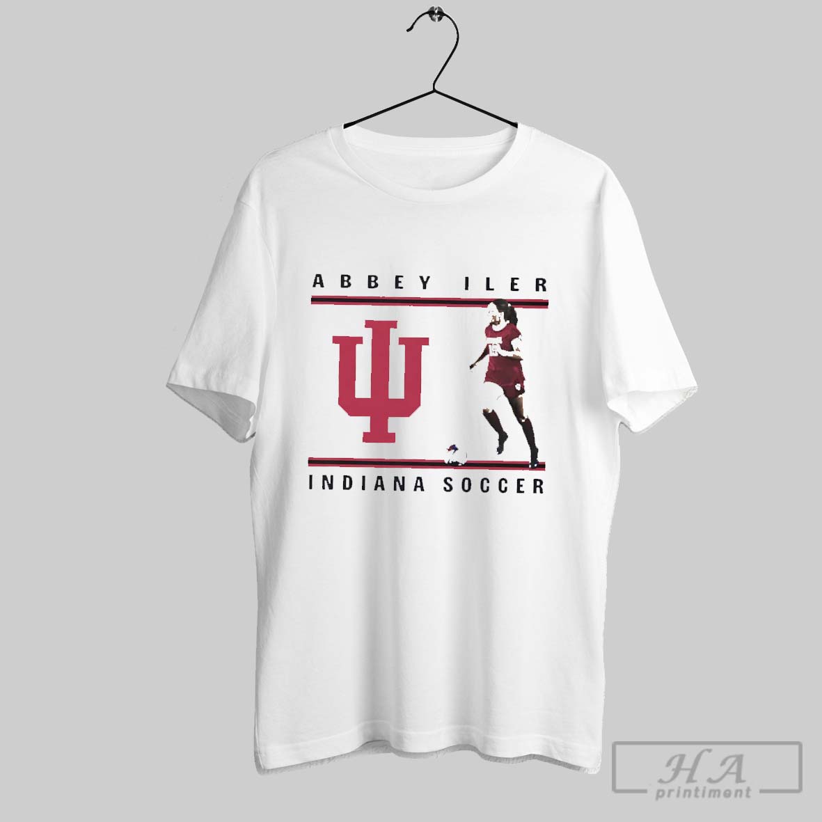 Abbey Iler Illustrated Run Indiana Soccer Shirt