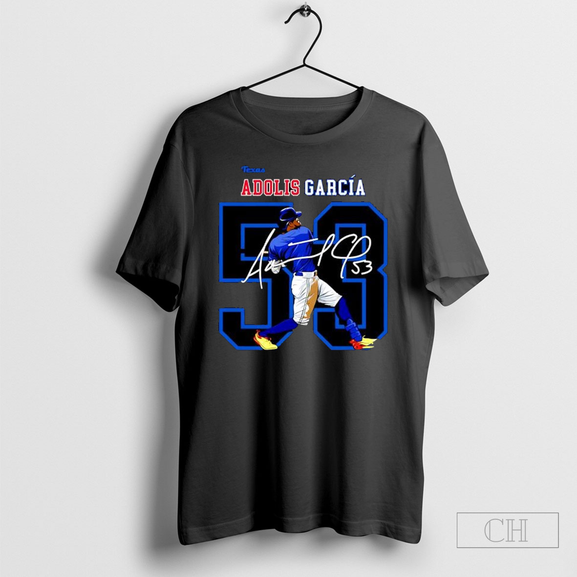 Adolis Garcia 53 Texas Baseball Players Signature Tee Sweatshirt Tee Shirt