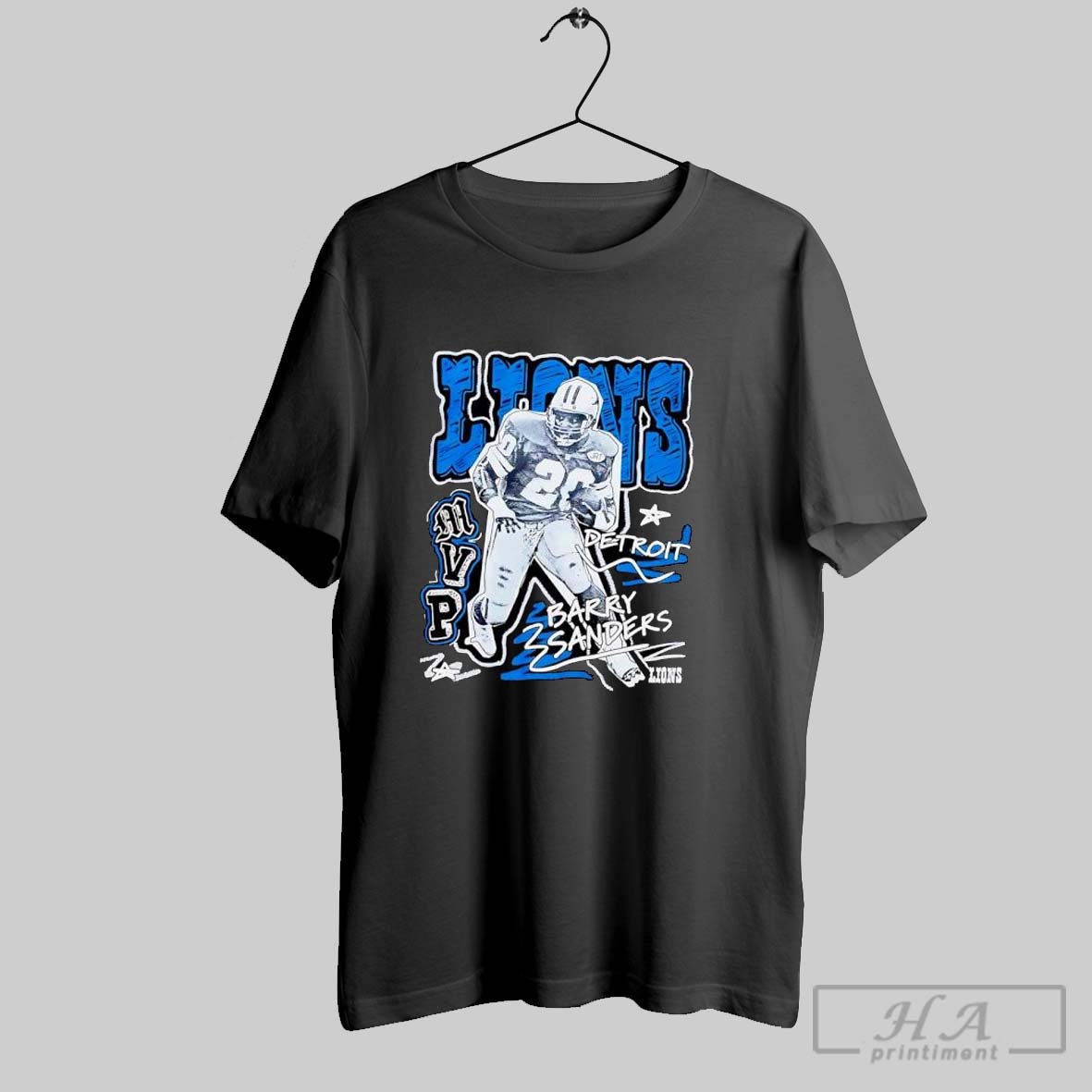 Barry Sanders Detroit Lions Mvp Vintage Shirt Hoodie Sweater Longsleeve And V Neck T Shirt