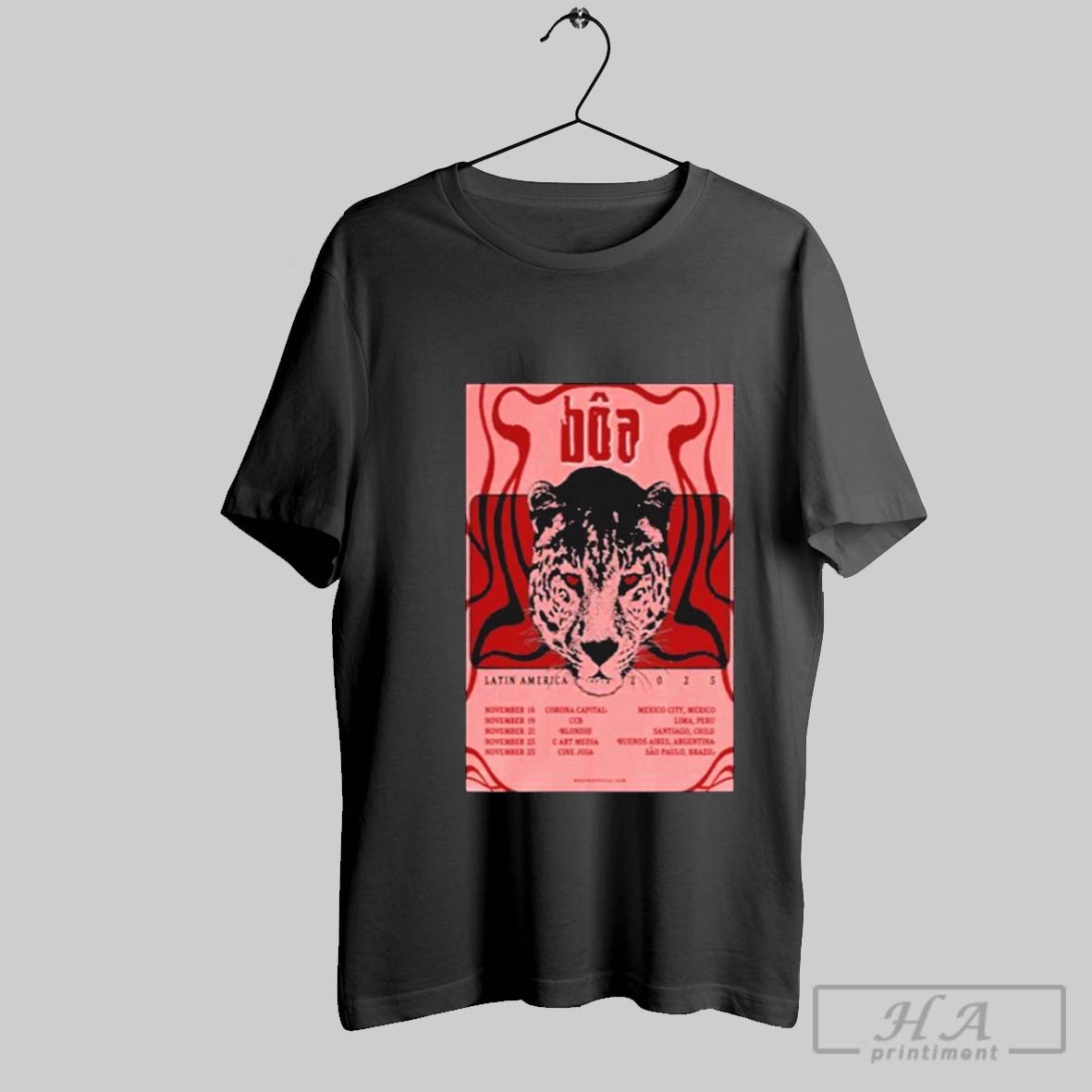 Boa Latin America Tour 2025 Dates Leopard T Shirts