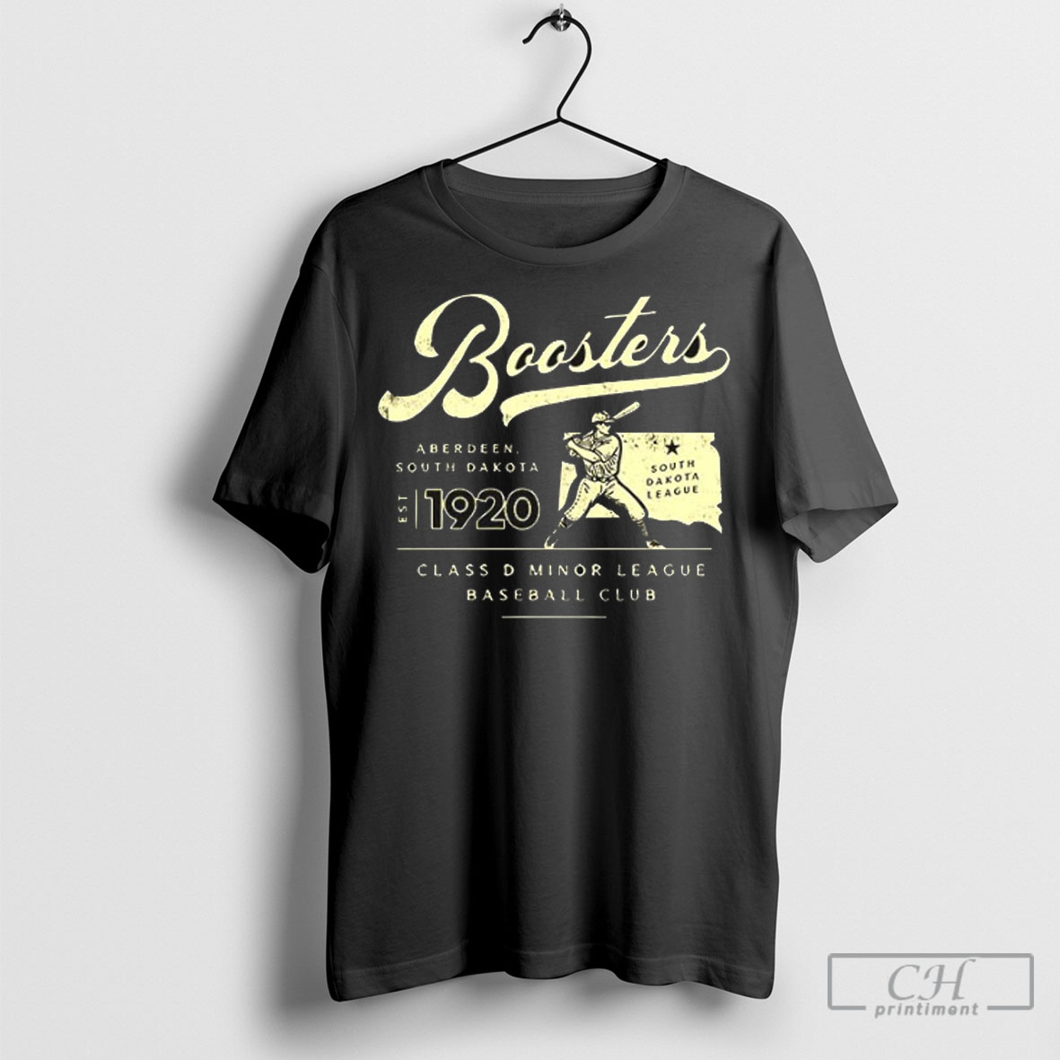 Boosters South Dakota Class D Minor League Baseball Club Shirt Tee