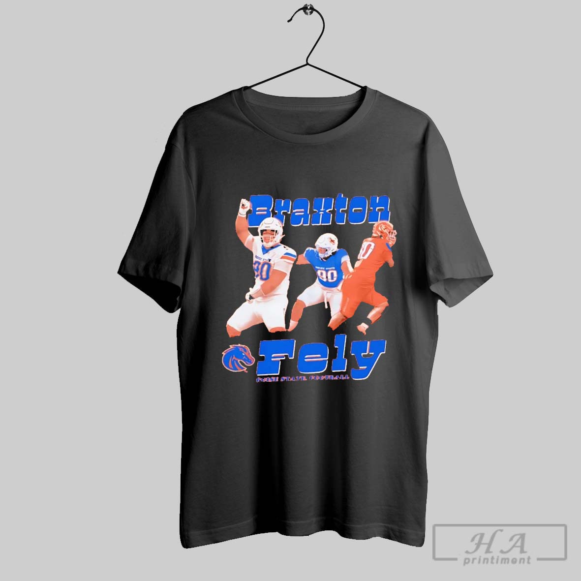 Braxton Fely Triple Player Celebration Boise State Football Shirt